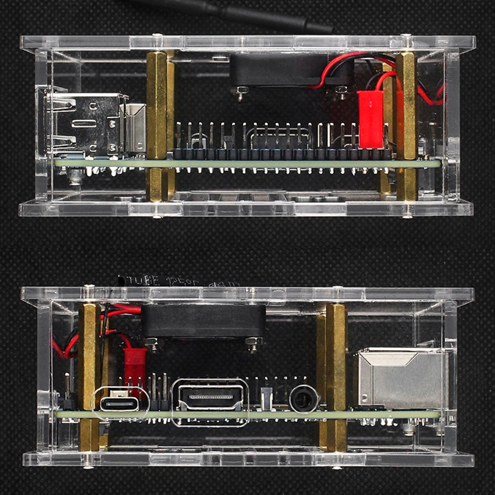 Custodia protettiva trasparente per Orange PI 4A, alloggiamento acrilico con refrigerante