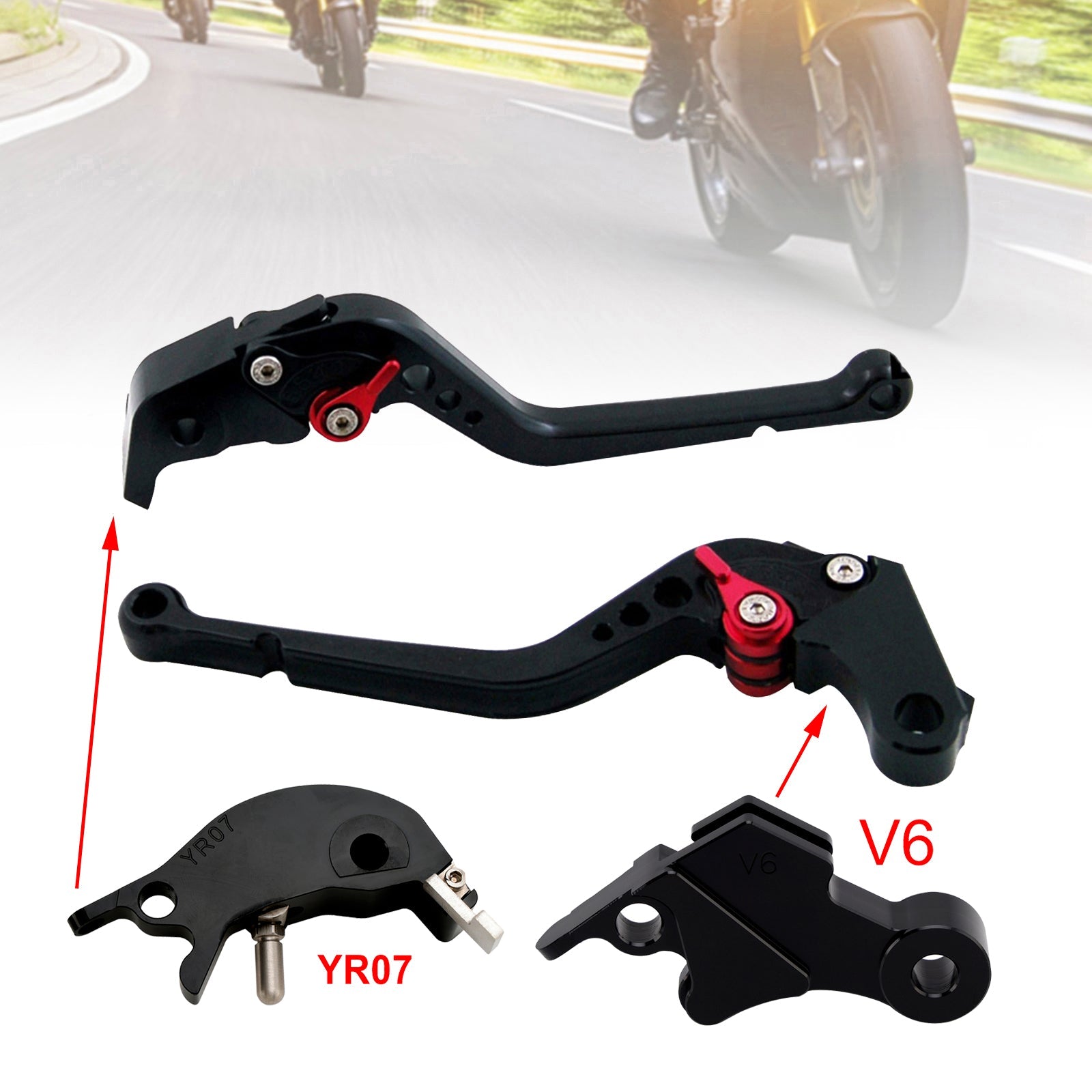 Levier de frein et d'embrayage long compatible avec YAMAHA XSR900 XSR900GP MT-09 MT-09SP 2024-2025