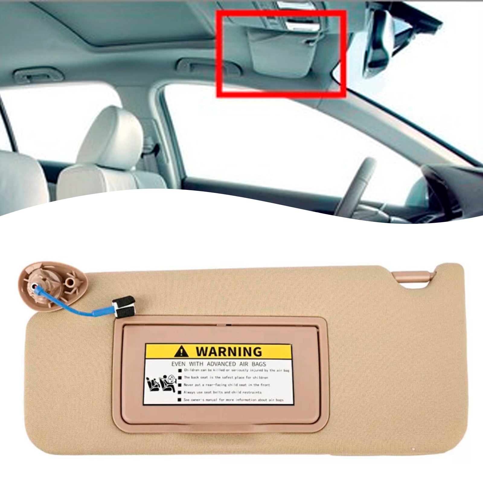 Sunsi na bež levi strani voznika za Honda Accord 2008-2017 83280TA5A51ZA