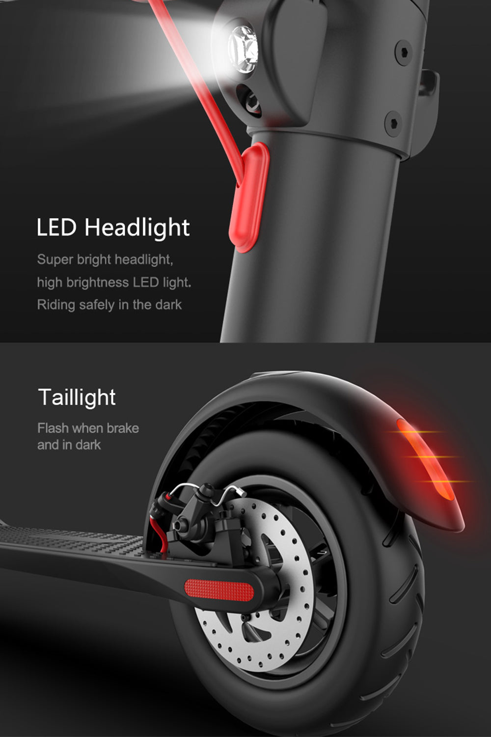 5" 350 W:n 45 km:n taittuva sähköpotkulauta aikuisten kaupunkiliikenteeseen 8