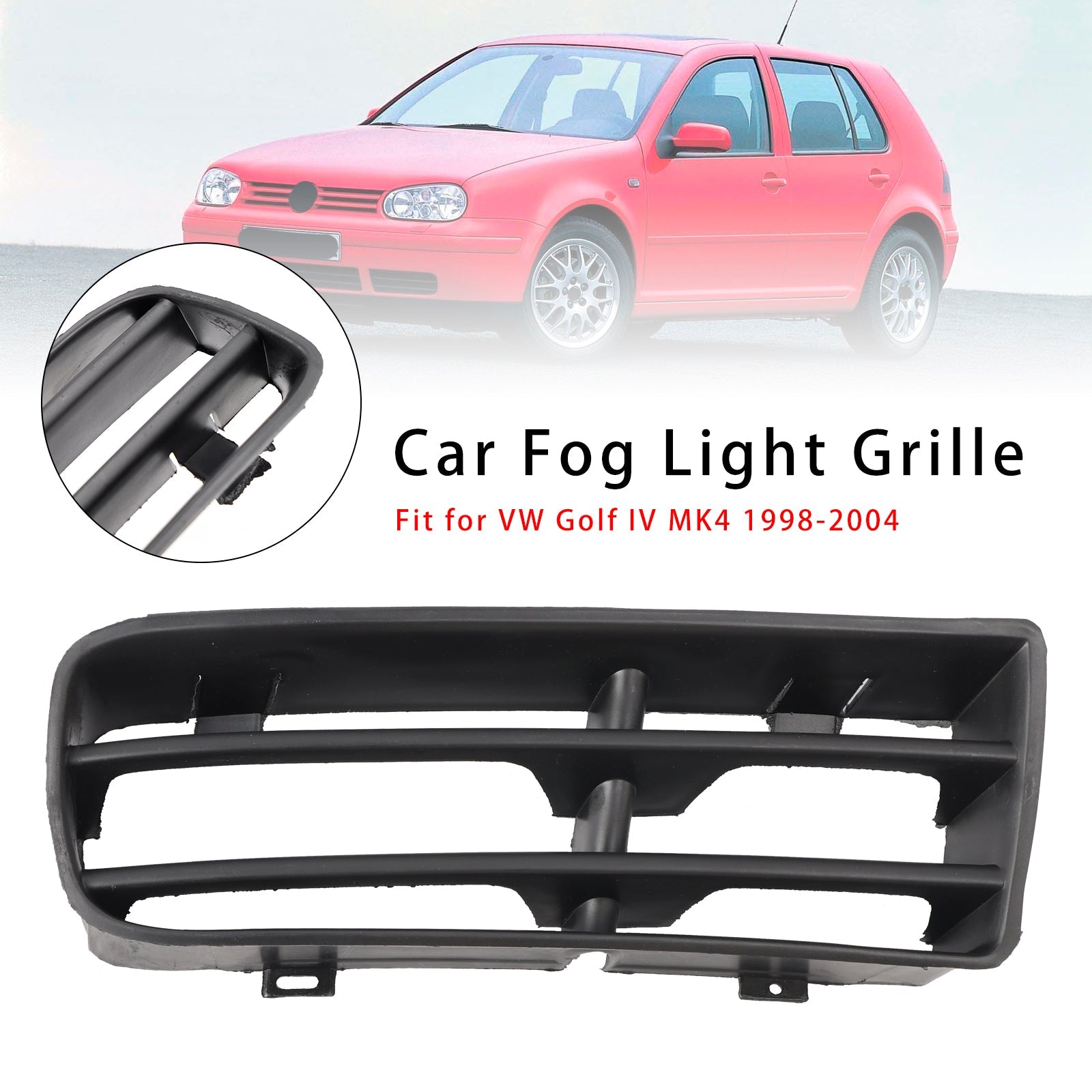 Rechts bumperrooster en mistlicht voor VW Golf IV MK4 1998-2004 1J085366E 1J085366G