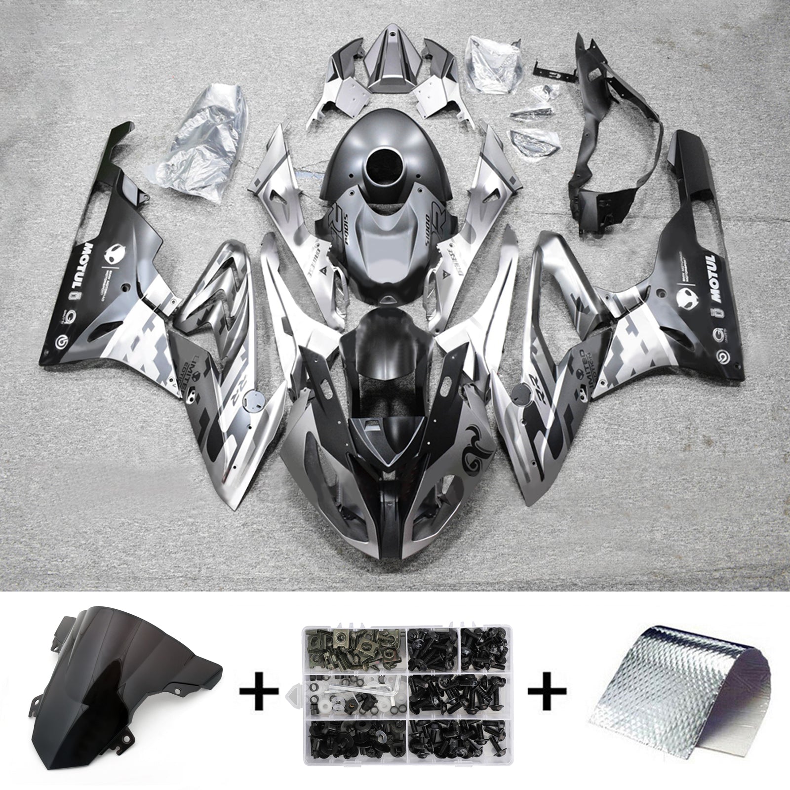 Kit de carénage d'injection pour BMW S1000RR 2017-2018 Carrosserie Plastique ABS
