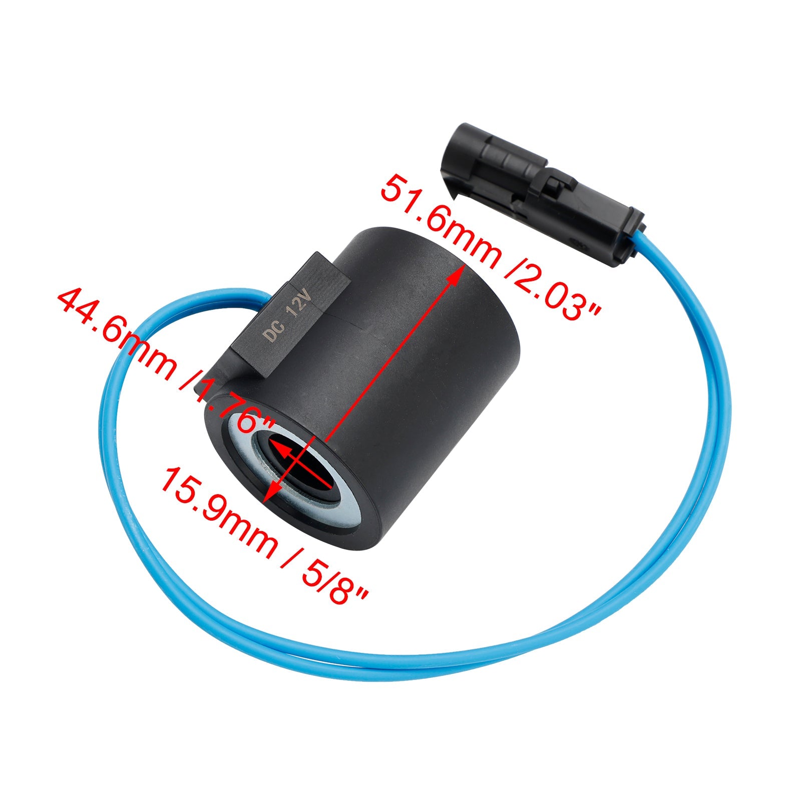 Bobine d'électrovanne 6359732 pour connecteur HydraForce Weatherpack 12 V CC taille 10