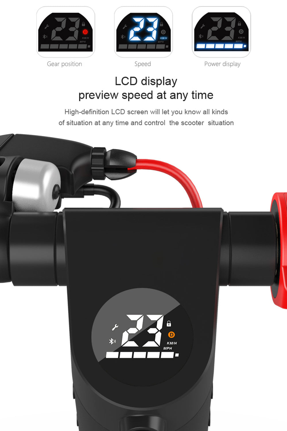 5" 350 W:n 45 km:n taittuva sähköpotkulauta aikuisten kaupunkiliikenteeseen 8