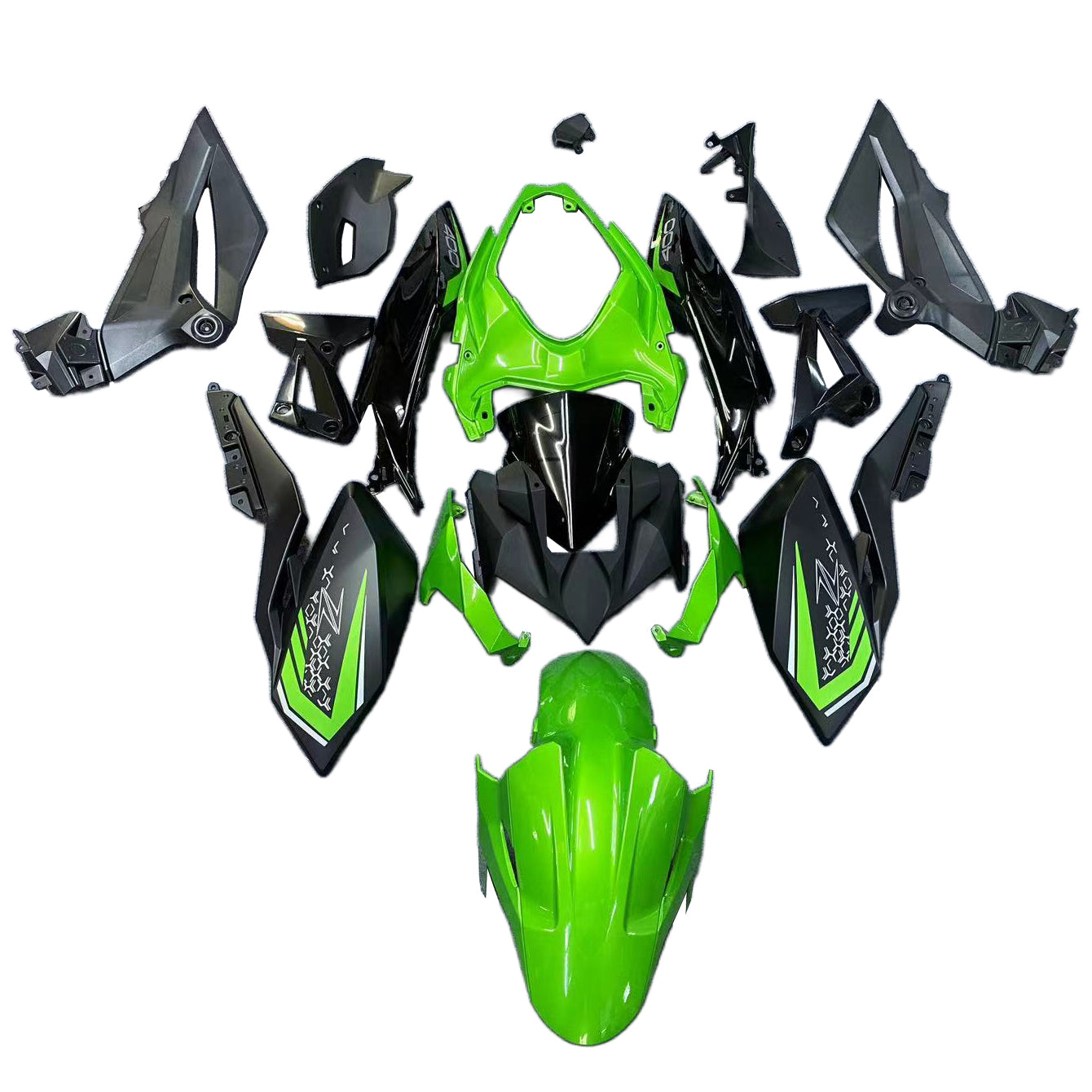 Kit de carénage en plastique ABS injecté compatible avec Kawasaki Z400 2018-2024