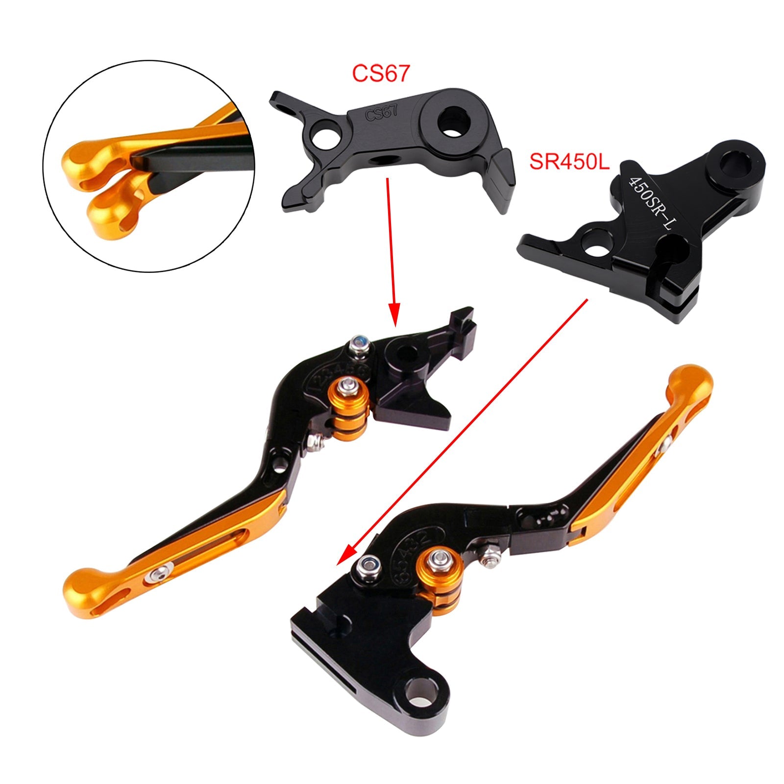 Levier de frein et d'embrayage réglable compatible avec VOGE DS900X 900DSX 2024-2026
