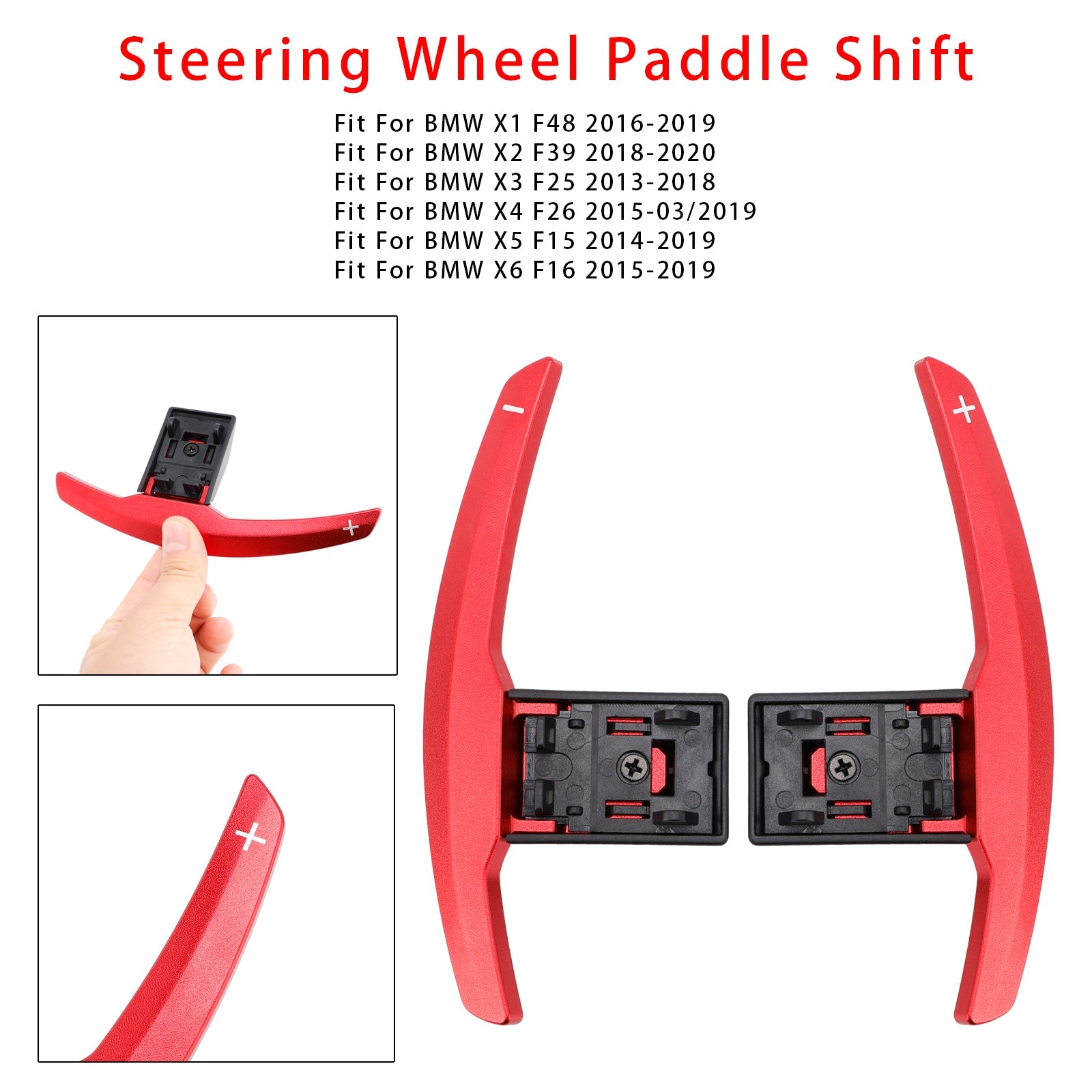 Podaljšek palete za spreminjanje hitrosti za BMW serije F30 F31 F32 F10 x3 x5 Rdeči aluminij