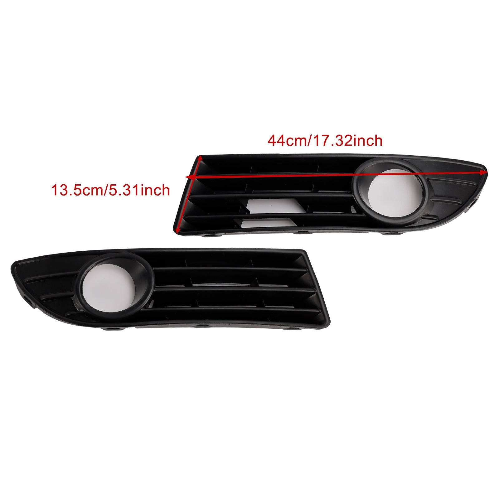 Grille de protection antibrouillard pour VW Polo 9N3 GTI 2005-2009, 2 pièces, 6Q0853665E et 6Q0853666G