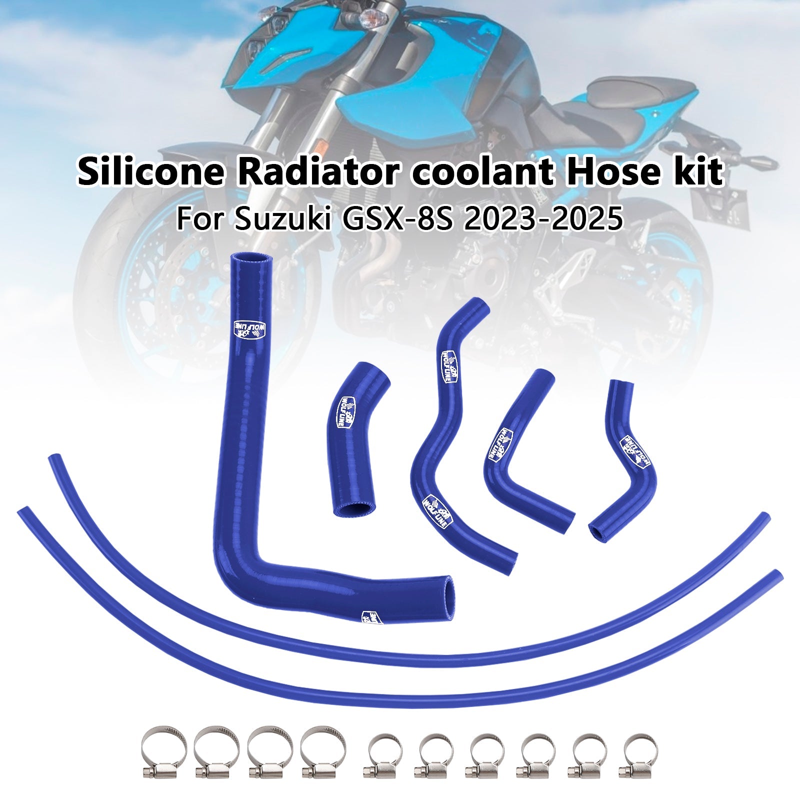 Durite de refroidissement en silicone pour radiateur Suzuki GSX-8S 2023-2025