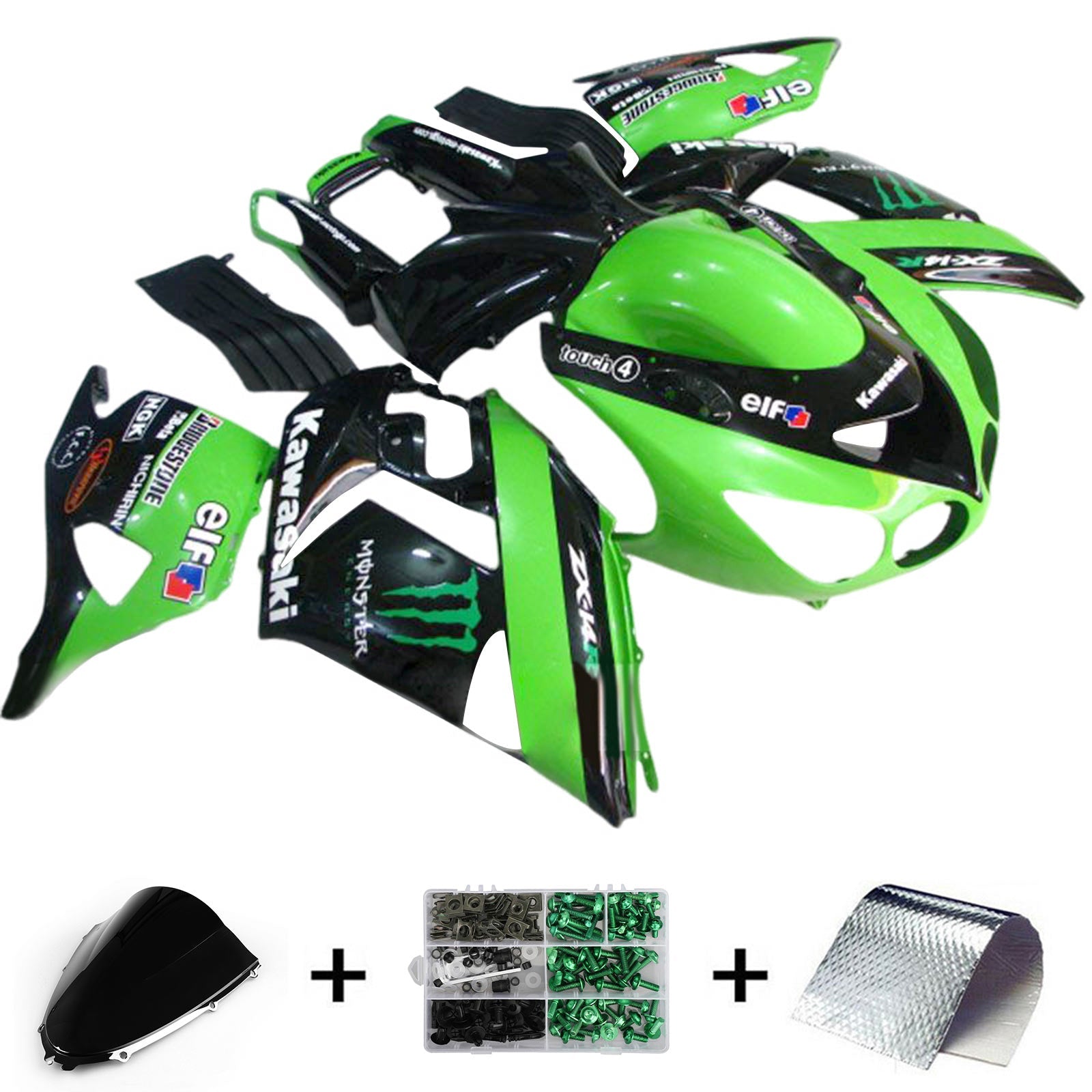 Kawasaki ZX14R ZZR1400 2006-2011 injectiekuipset