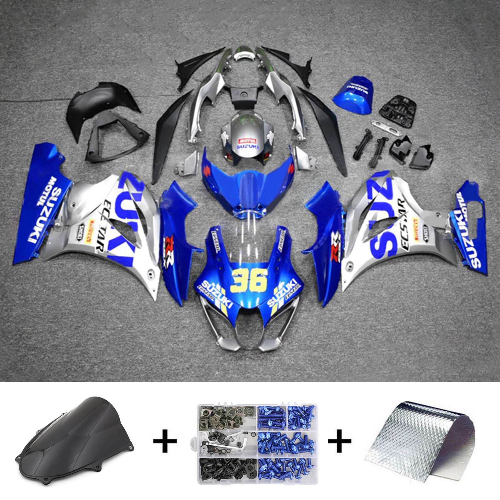 Injectie kuip kit carrosserie plastic buikspieren voor Suzuki GSXR1000 2017-2024 K17