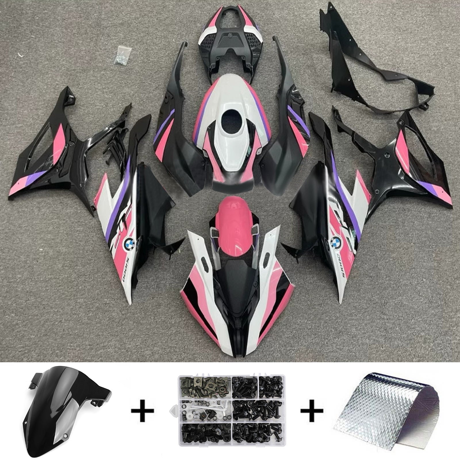 Kit de carénage d'injection pour BMW M1000RR S1000RR 2019-2022 Carrosserie Plastique ABS