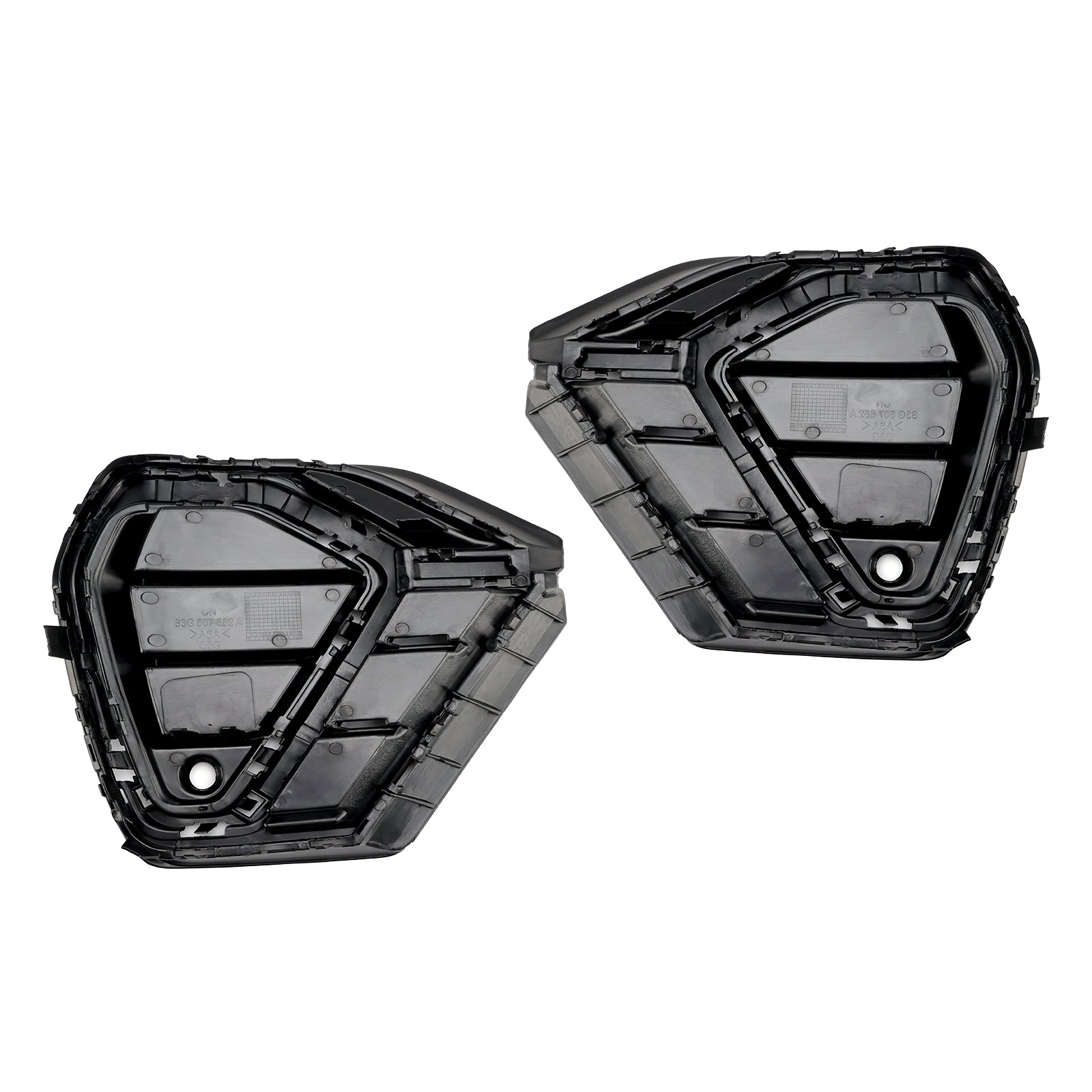 Glanzend zwarte voorbumpergrille voor Audi Q3 S-Line 2019-2022 (2 stuks)