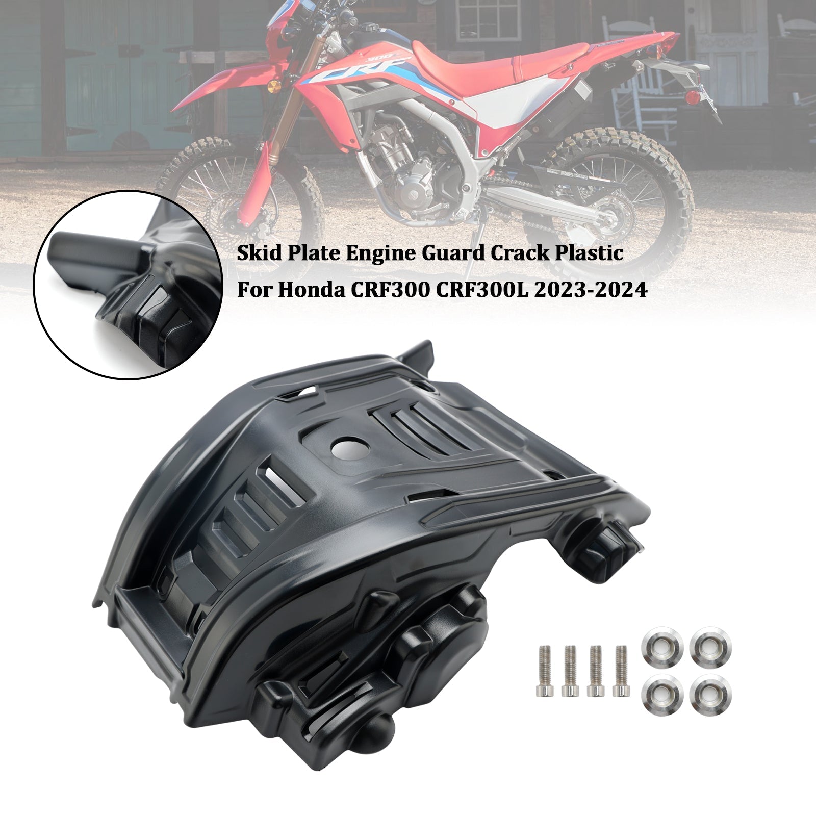 Hullu muovimoottorin suojauslevy Honda CRF300 CRF300L 2023-2024