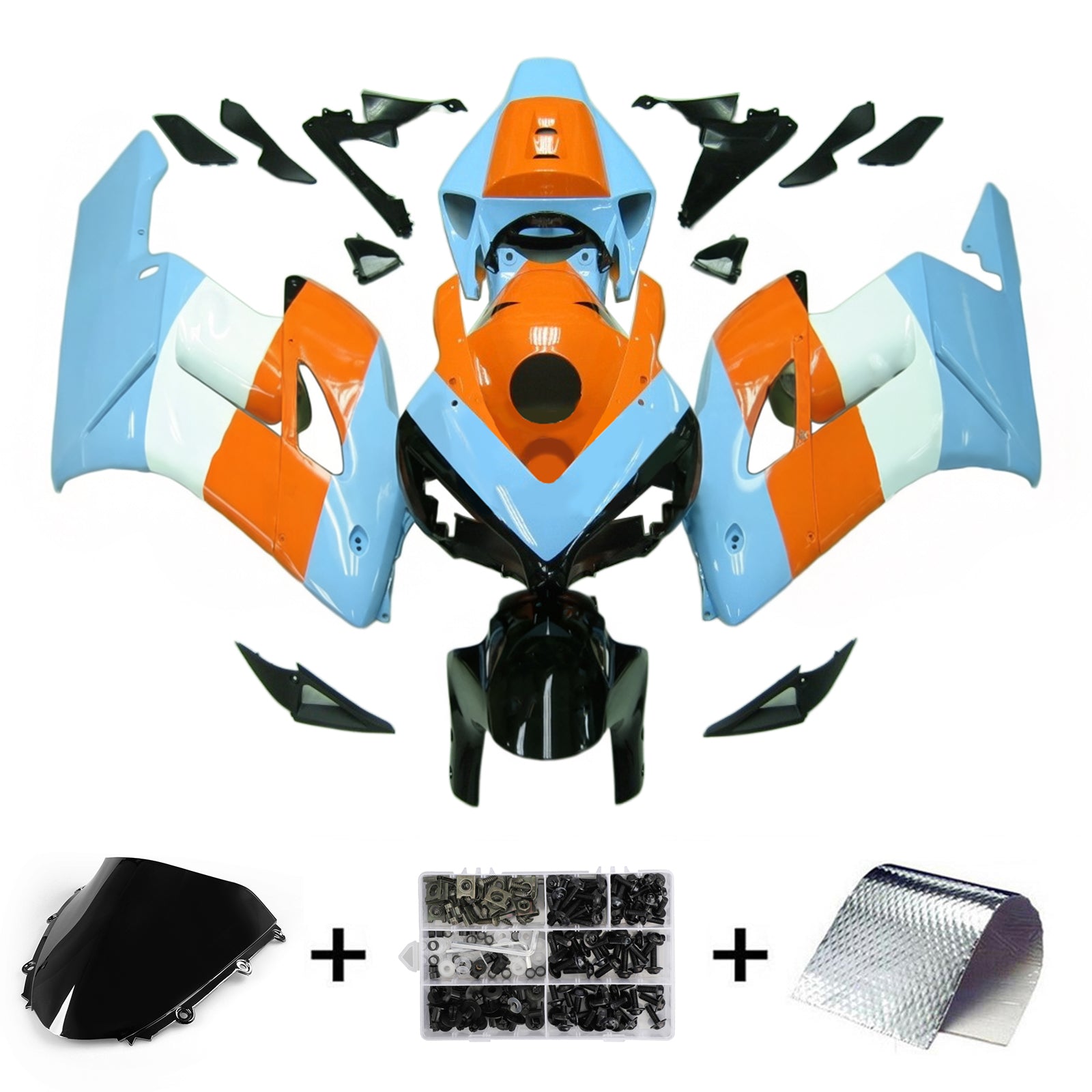 Kit de carénage par injection, carrosserie en plastique ABS pour Honda CBR1000RR 2004-2005