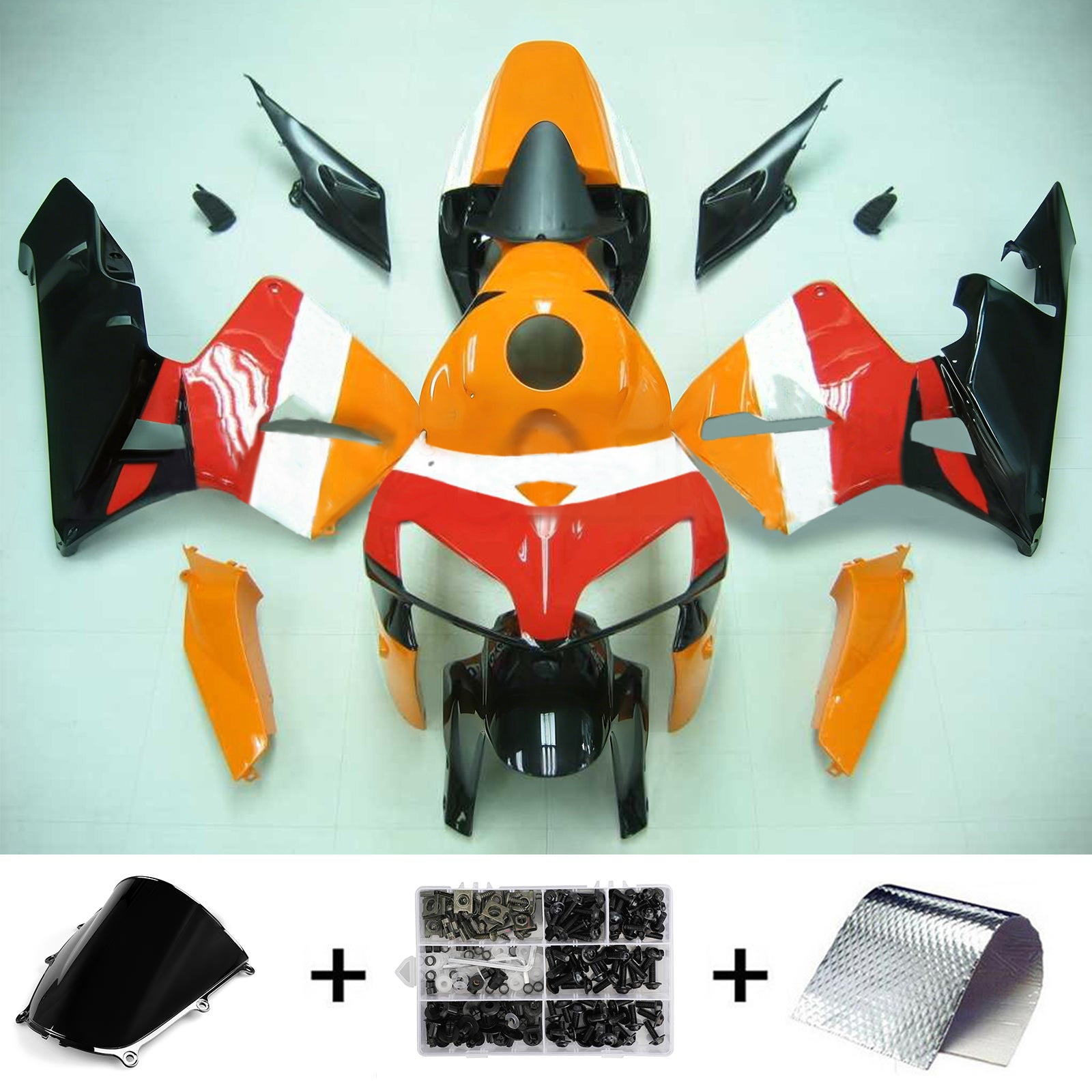 Kit de carénage par injection, carrosserie en plastique ABS pour Honda CBR600RR 2005-2006 F5