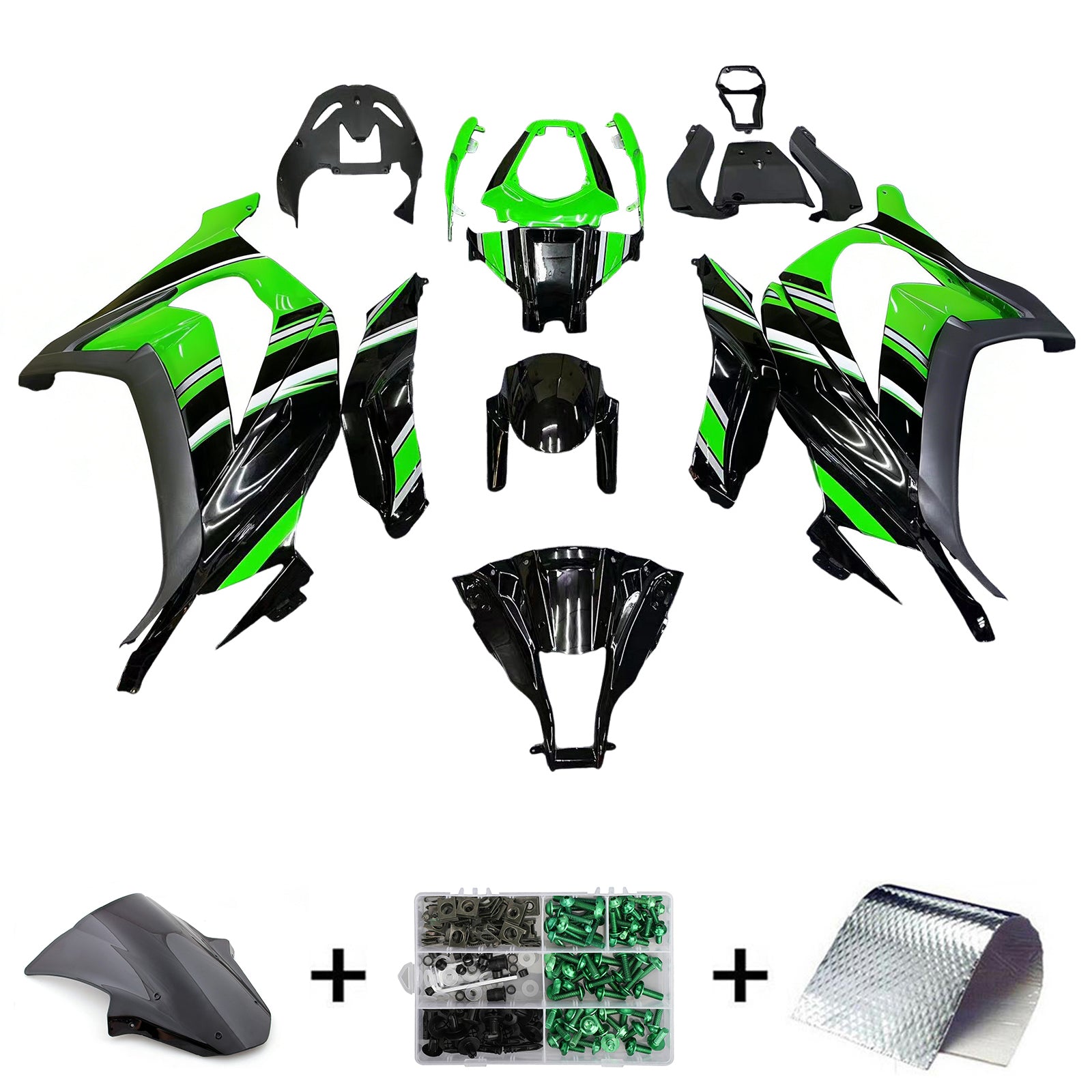 Kit de carénage injecté en plastique ABS pour Kawasaki ZX10R 2011-2015