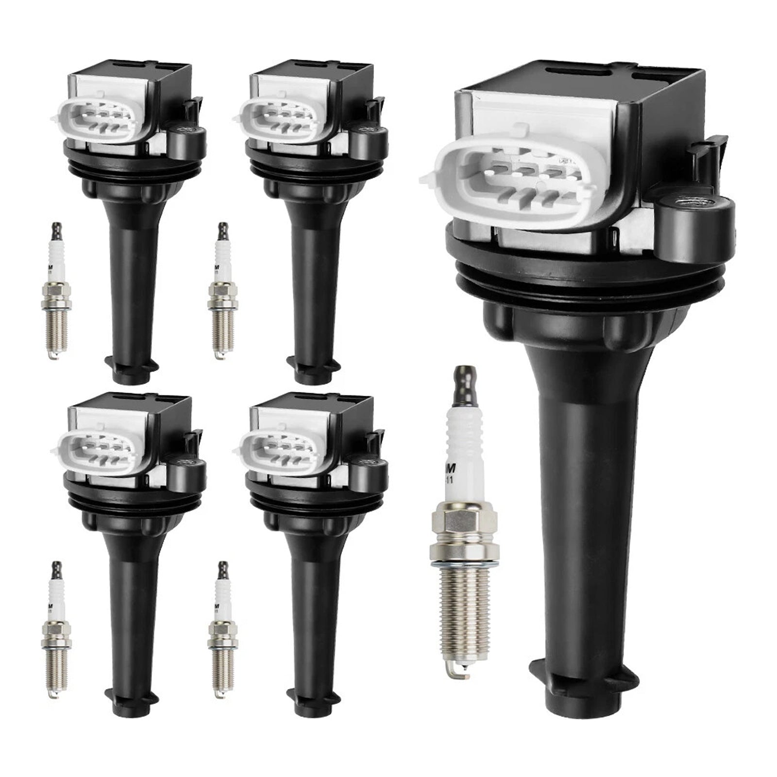 Pakket van 5 rollen'UF517 ontsteking + bougies'ontsteking voor Volvo S60 2.5L L5 2012-2016