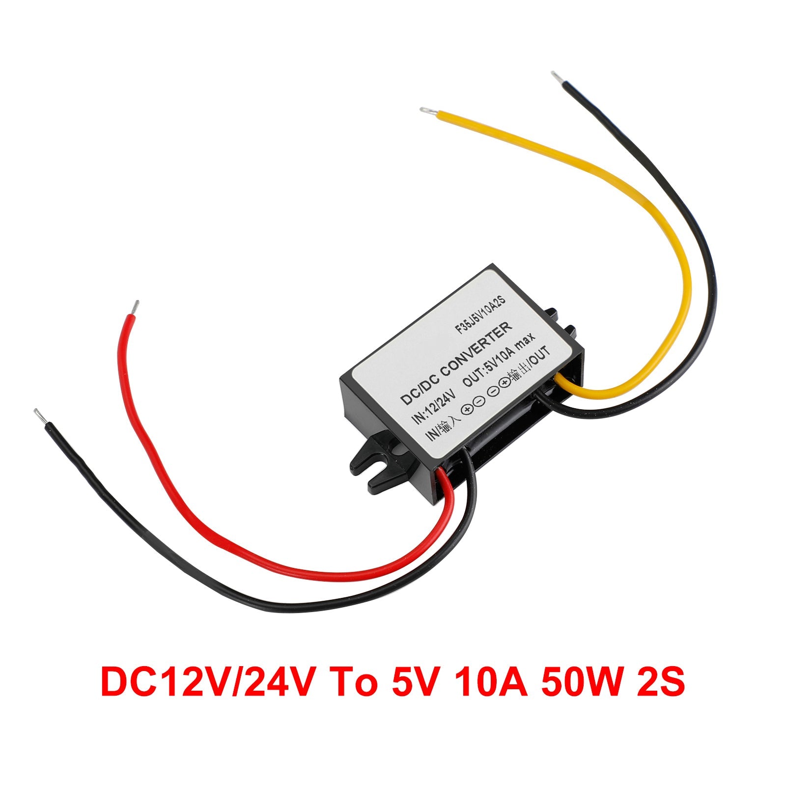 Adaptateur d'alimentation pour voiture, convertisseur CC-CC 12/24 V, abaisseur vers 5 V, 10 A, 25 W