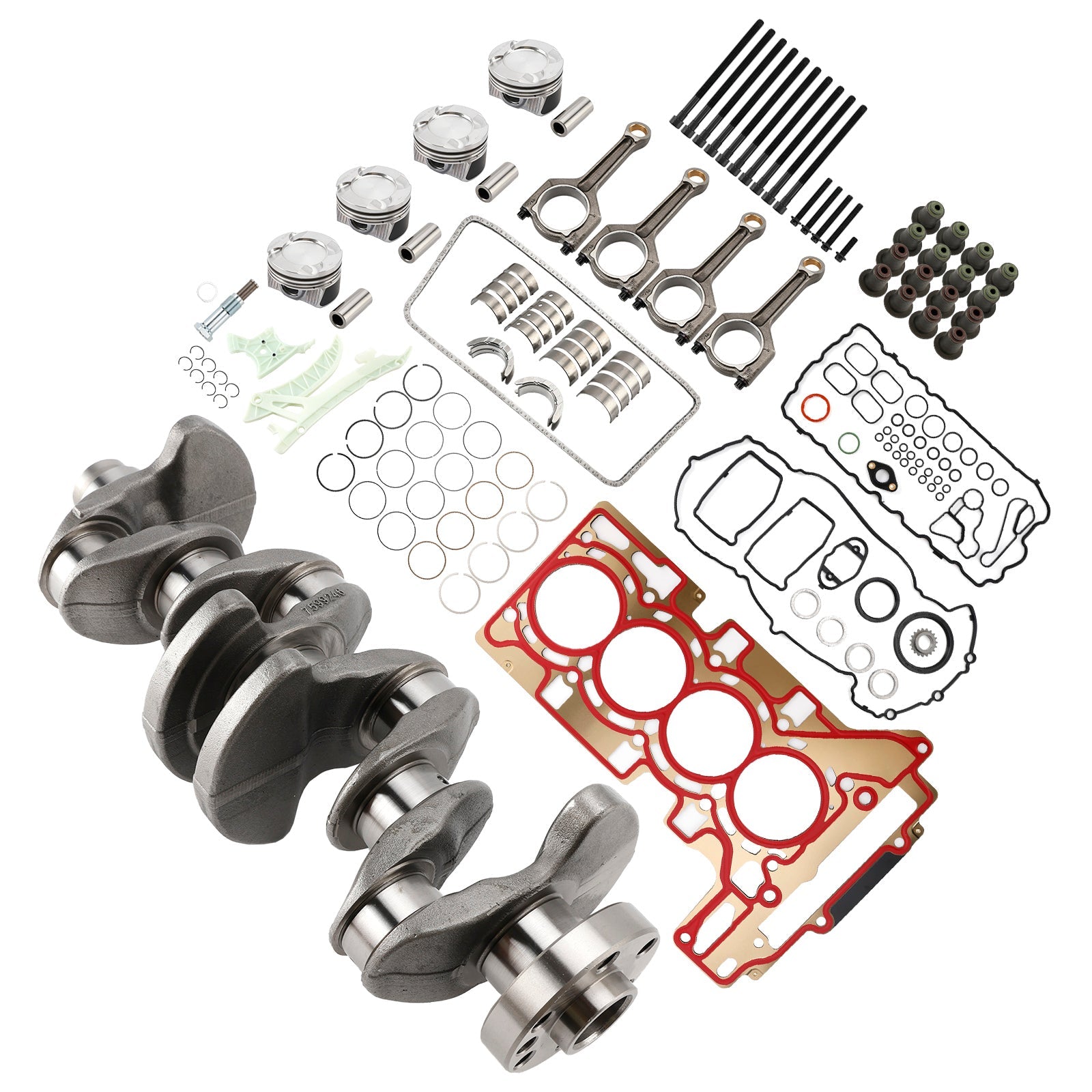 Kit of revision and reconstruction of crankshaft, connecting rods, pistons and joints for BMW 528i/528ix F10 F11 N20 2011-2017 11257640166666666666666666666666666666666666666666666666