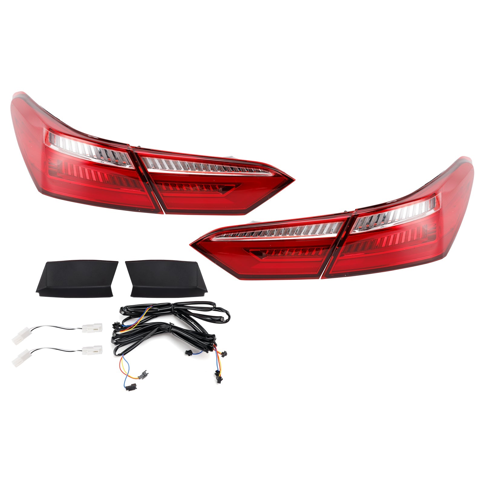 Feux arrière à LED rouges (gauche et droite) pour Toyota Camry Berline 4 portes (2016-2021)