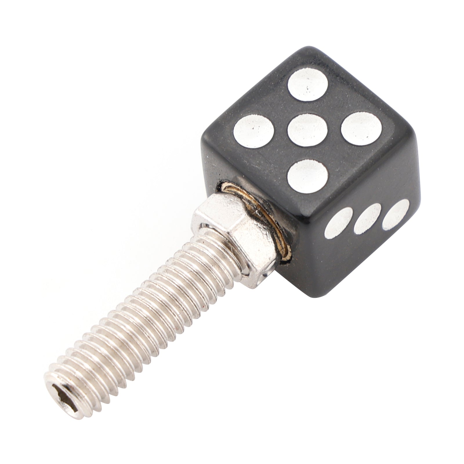 2 pulttia mukautettua noppaa rekisterikilpiä mustalla muovella moottoripyöräleikkuriin