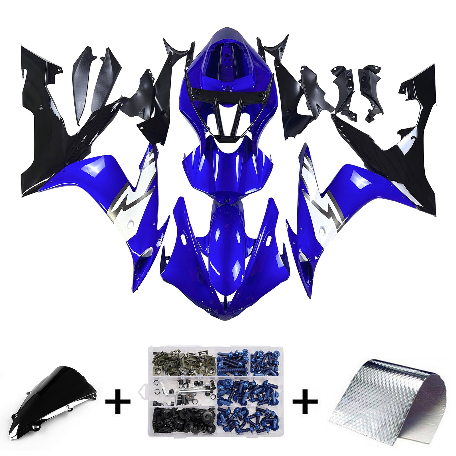 Kit de carénage par injection, carrosserie en plastique ABS, compatible avec Yamaha YZF 1000 R1 2004-2006