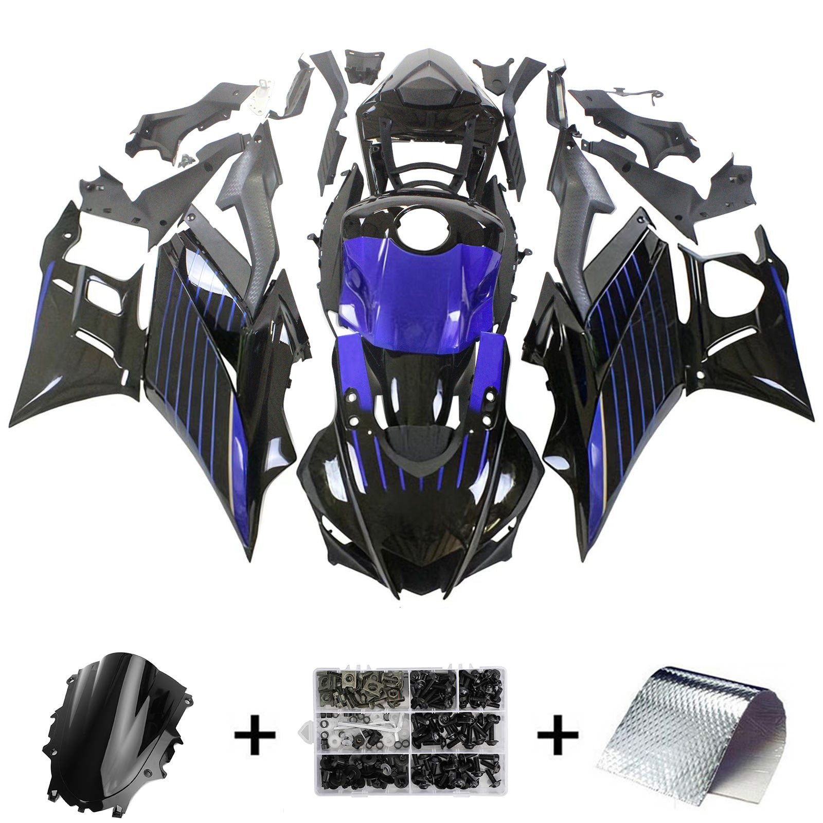 Kit de carénage à injection en plastique ABS pour Yamaha YZF R3 R25 2022-2024