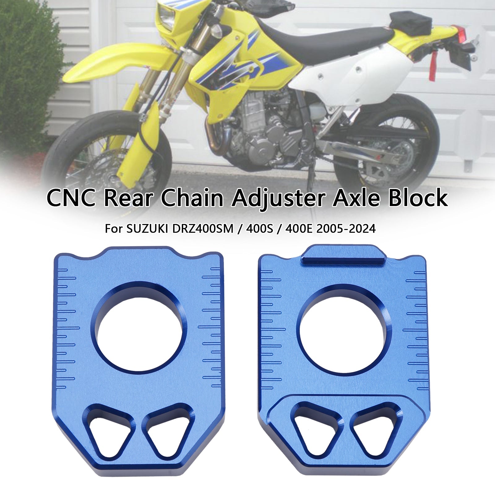 Blok&CNC os zadnjega napenjalnika verige za SUZUKI DRZ400SM 400S 400E 2005-2024