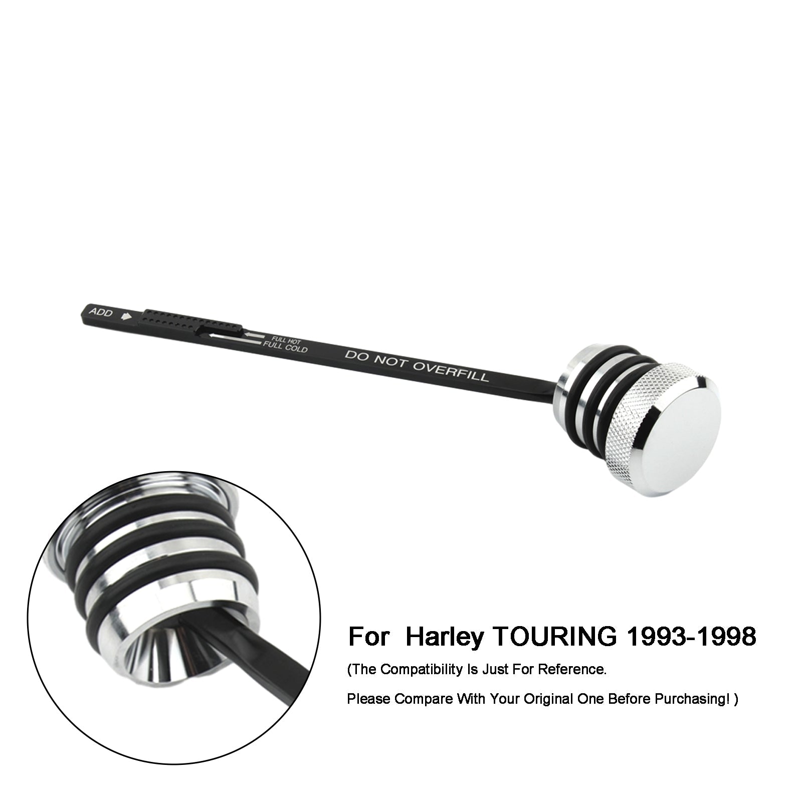 Harley Touring FLHT FLTC 1993-1998 Tank de tanque de calibre de aceite.