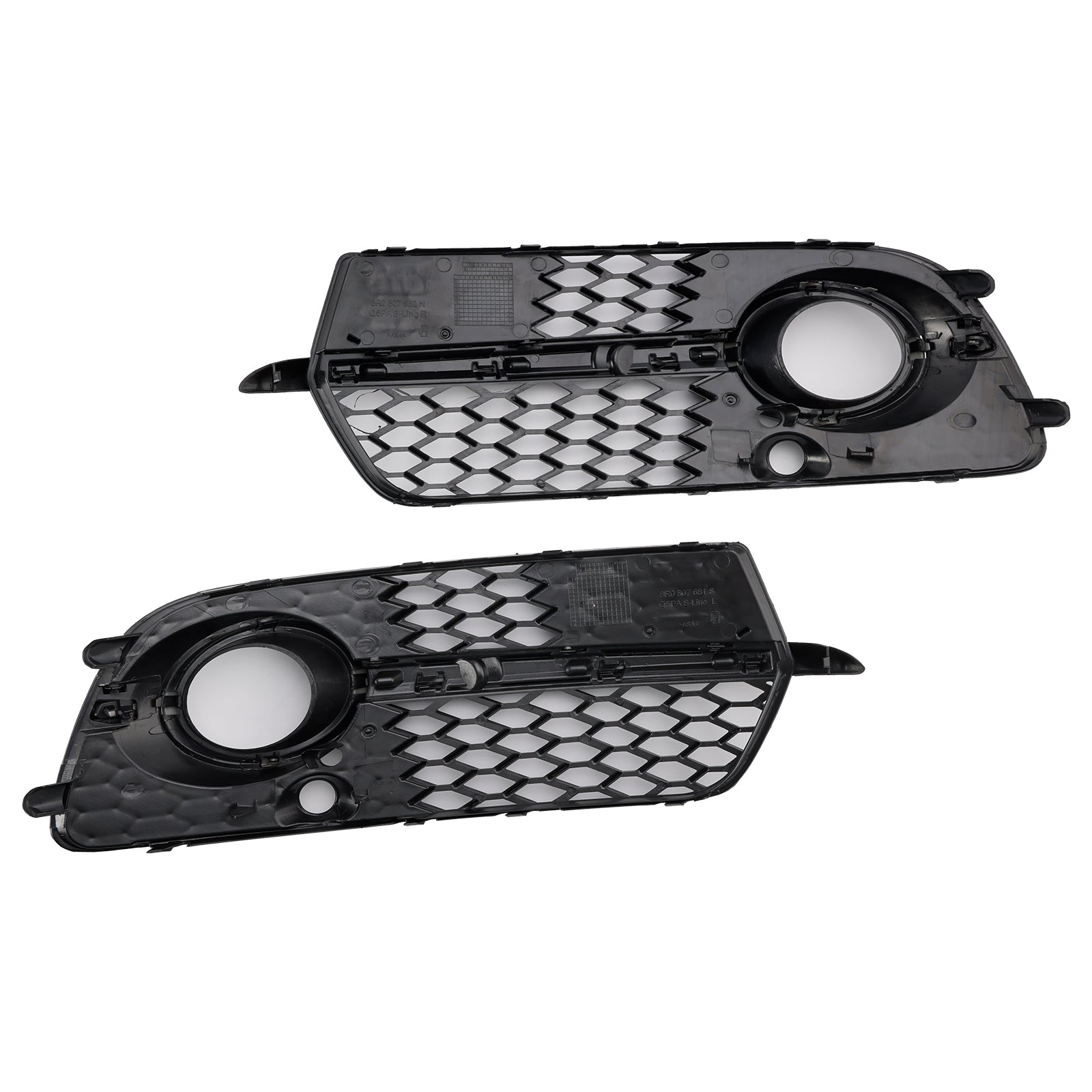 Black Front Fog Light Grille voor Audi Q5 S-Line SQ5 2013-2017