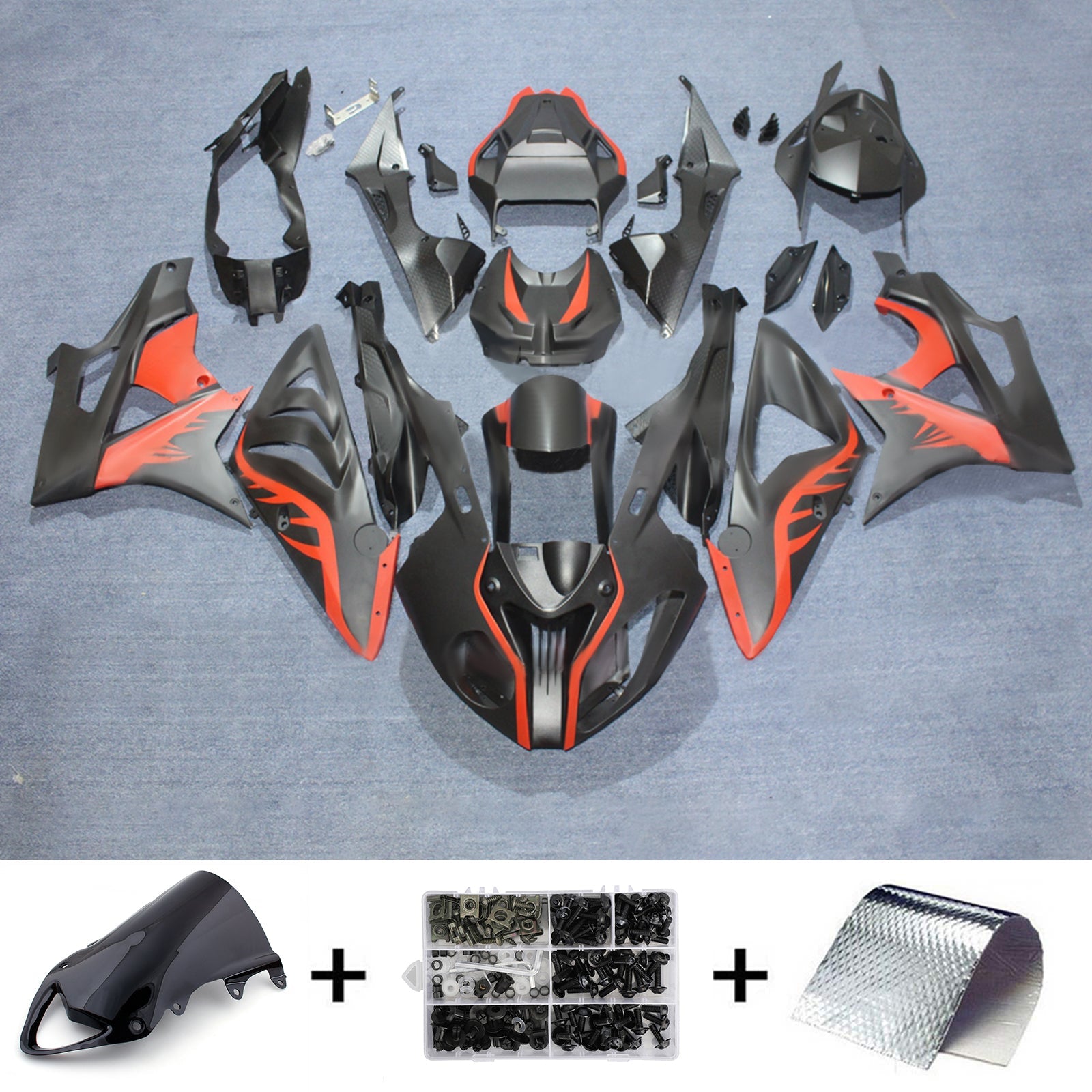 Kit de carénage d'injection pour BMW S1000RR 2009-2014 Carrosserie Plastique ABS