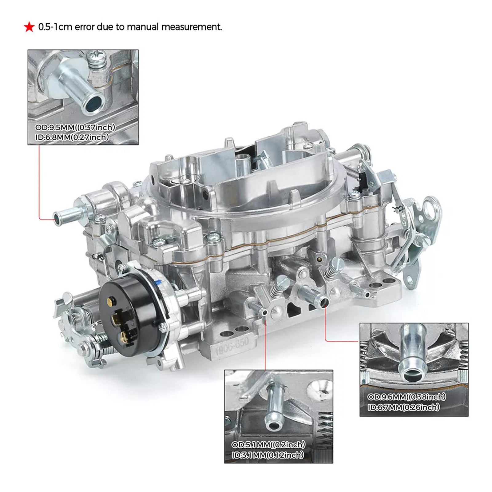 1980-1987 GMC 4 corps 1906 AVS2 Carburateur 650 CFM Starter électrique