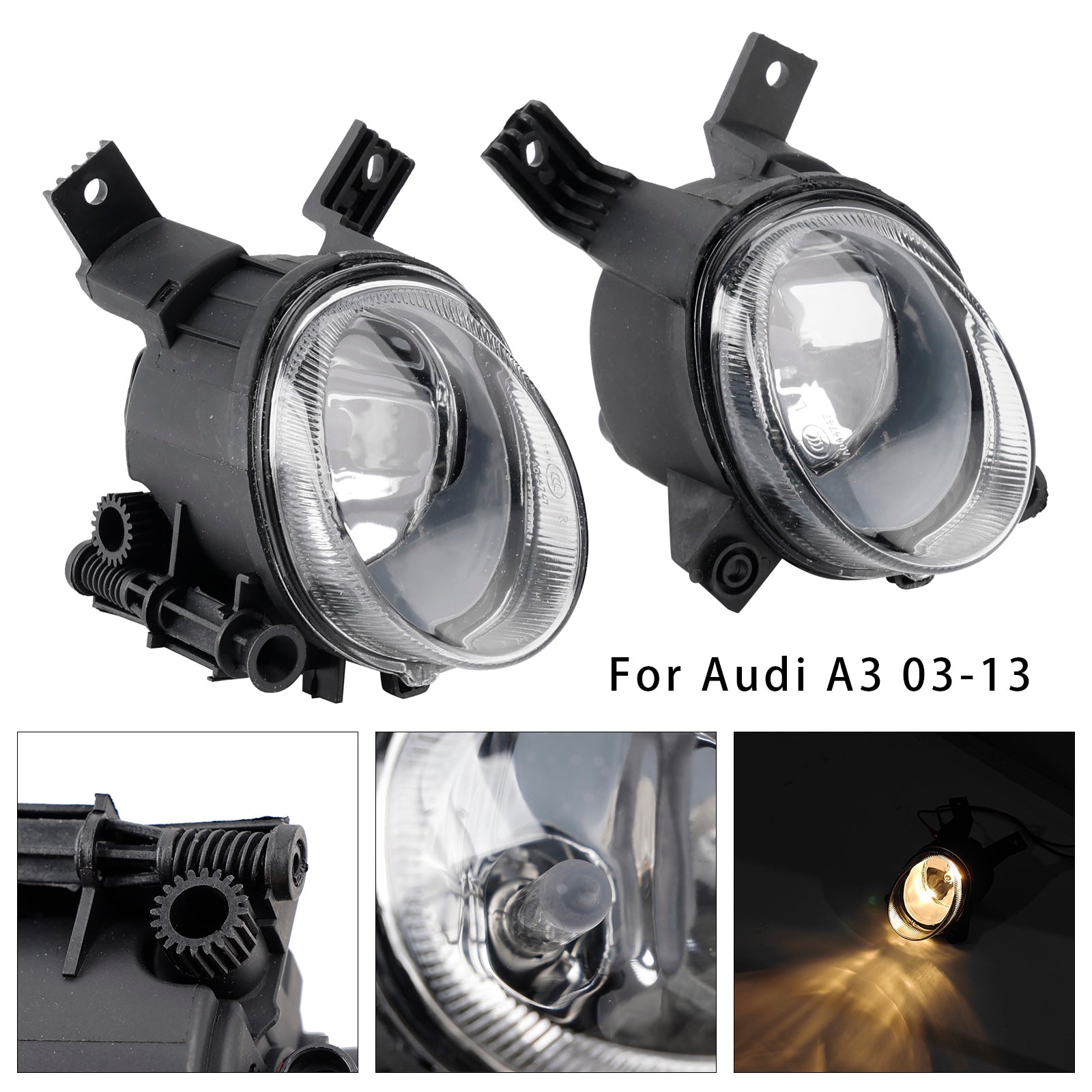 Par de luces antiniebla delantera antes de Audi A3 2003-2013 y A4 B7 2004-2008
