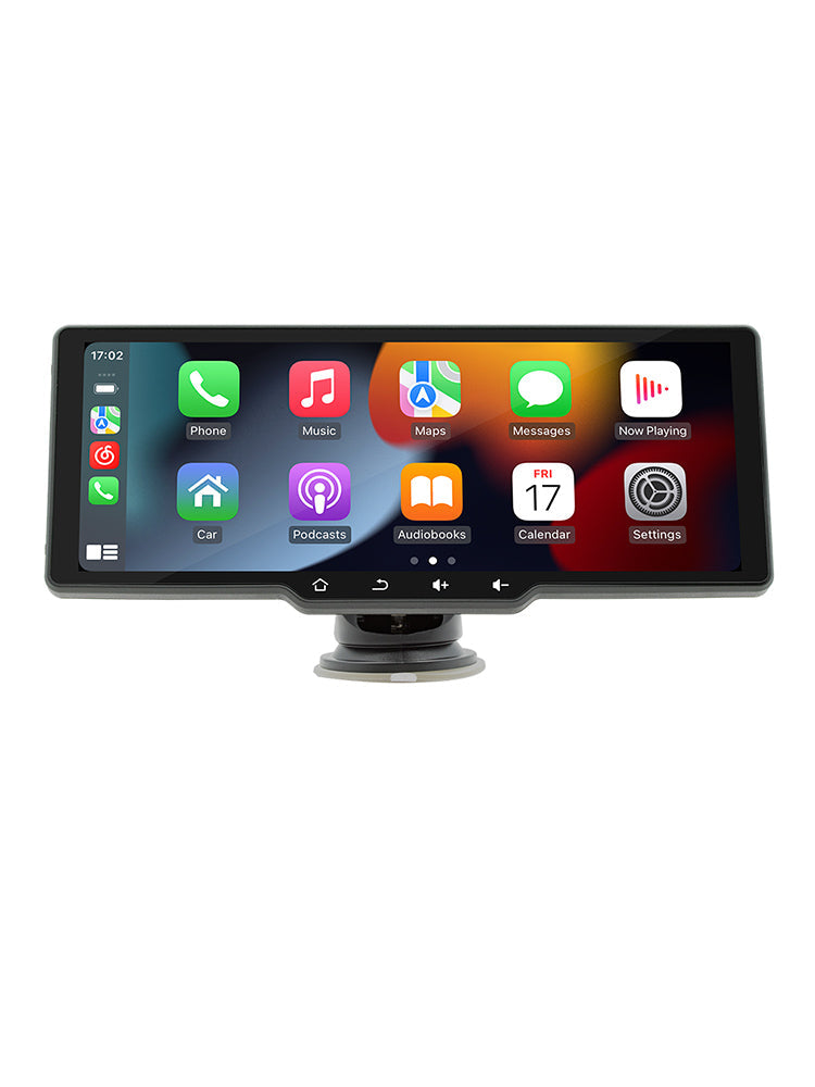 Draagbare draadloze Carplay Bluetooth MP5-speler met 10,26 inch scherm + 4 LED-camera's