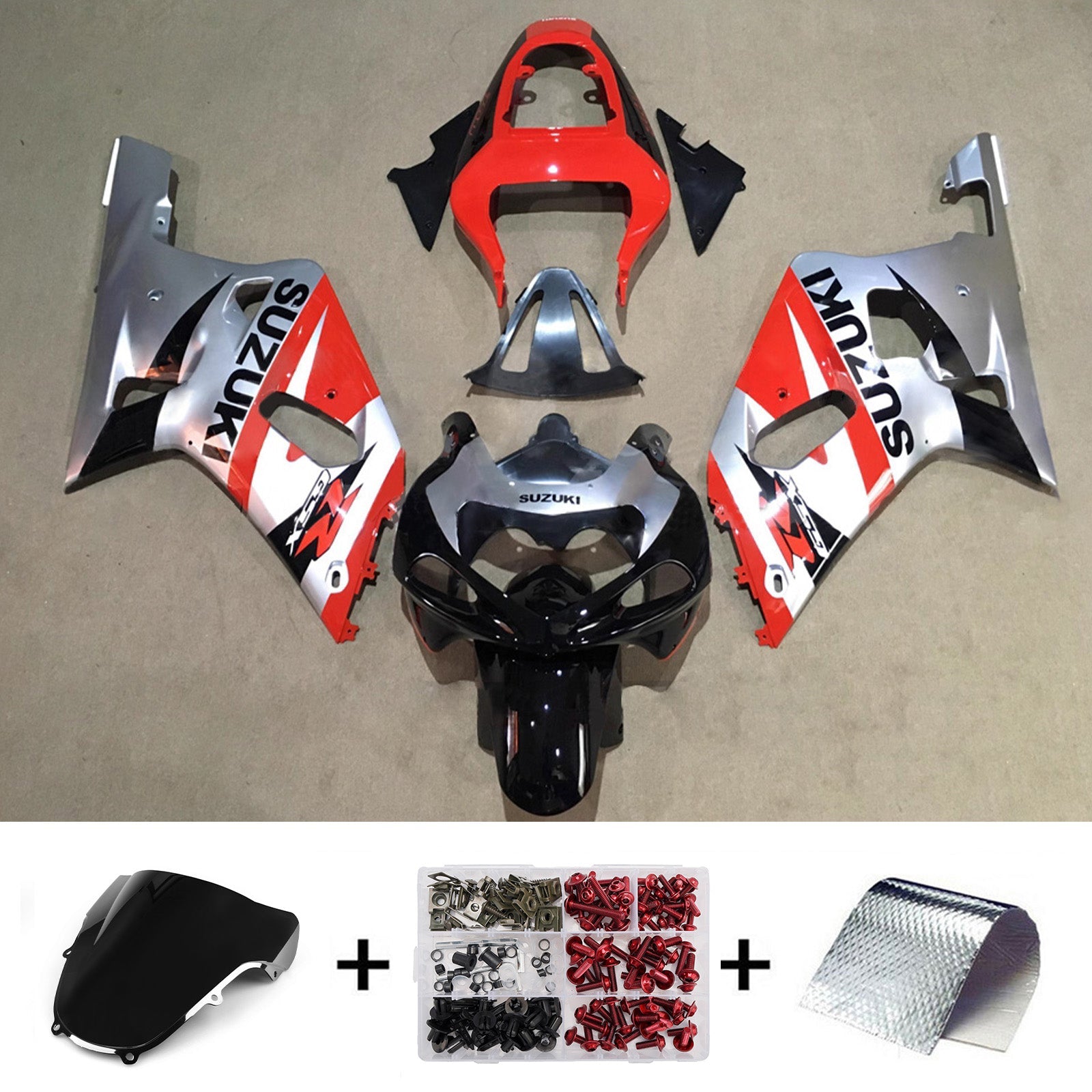 Kit de carénage par injection pour Suzuki GSXR600 2001-2003 GSXR750 2000-2003 K1