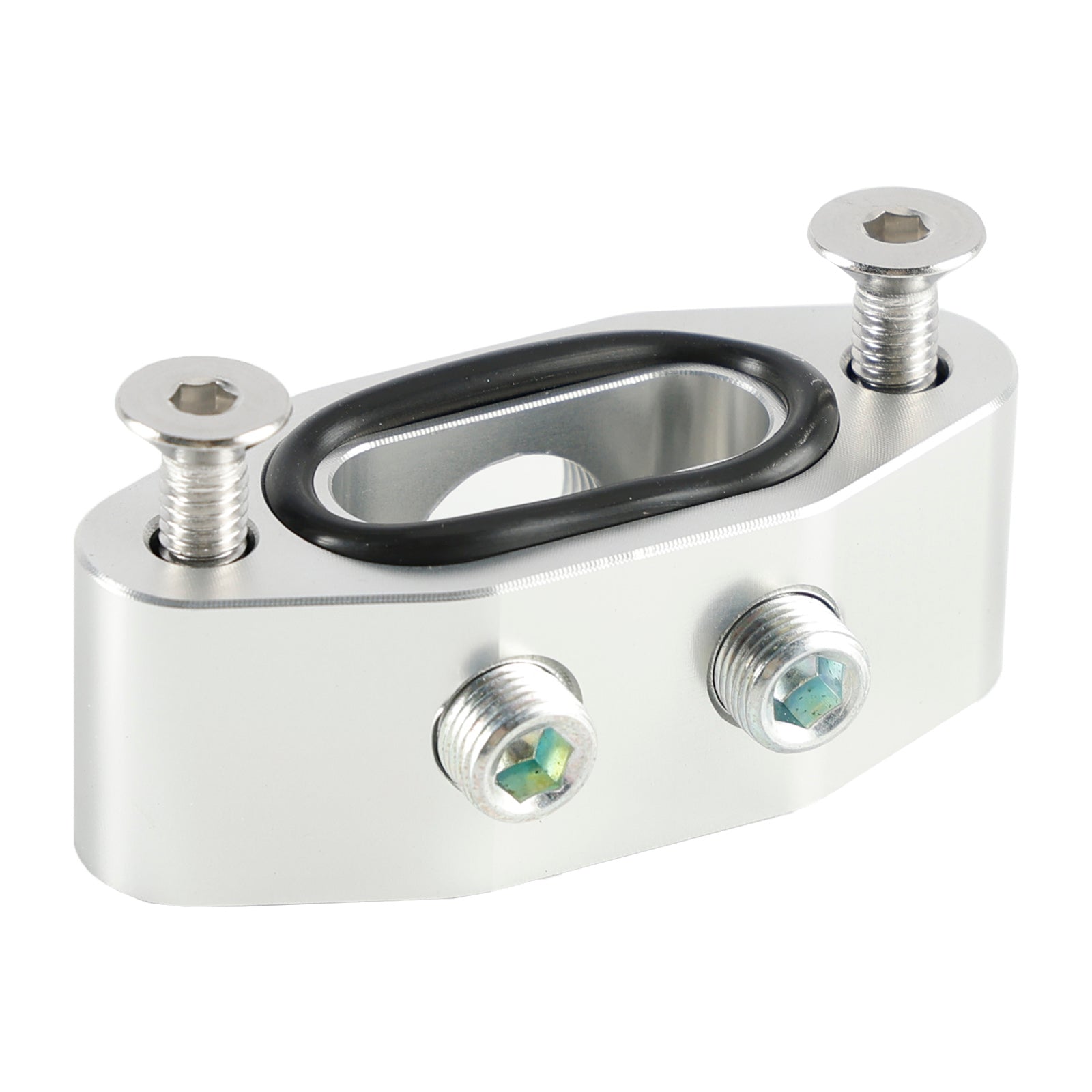 Billet LS Twin Turbo dubbele olietoevoerleidingadapterplaat 90 graden 1/8" NPT