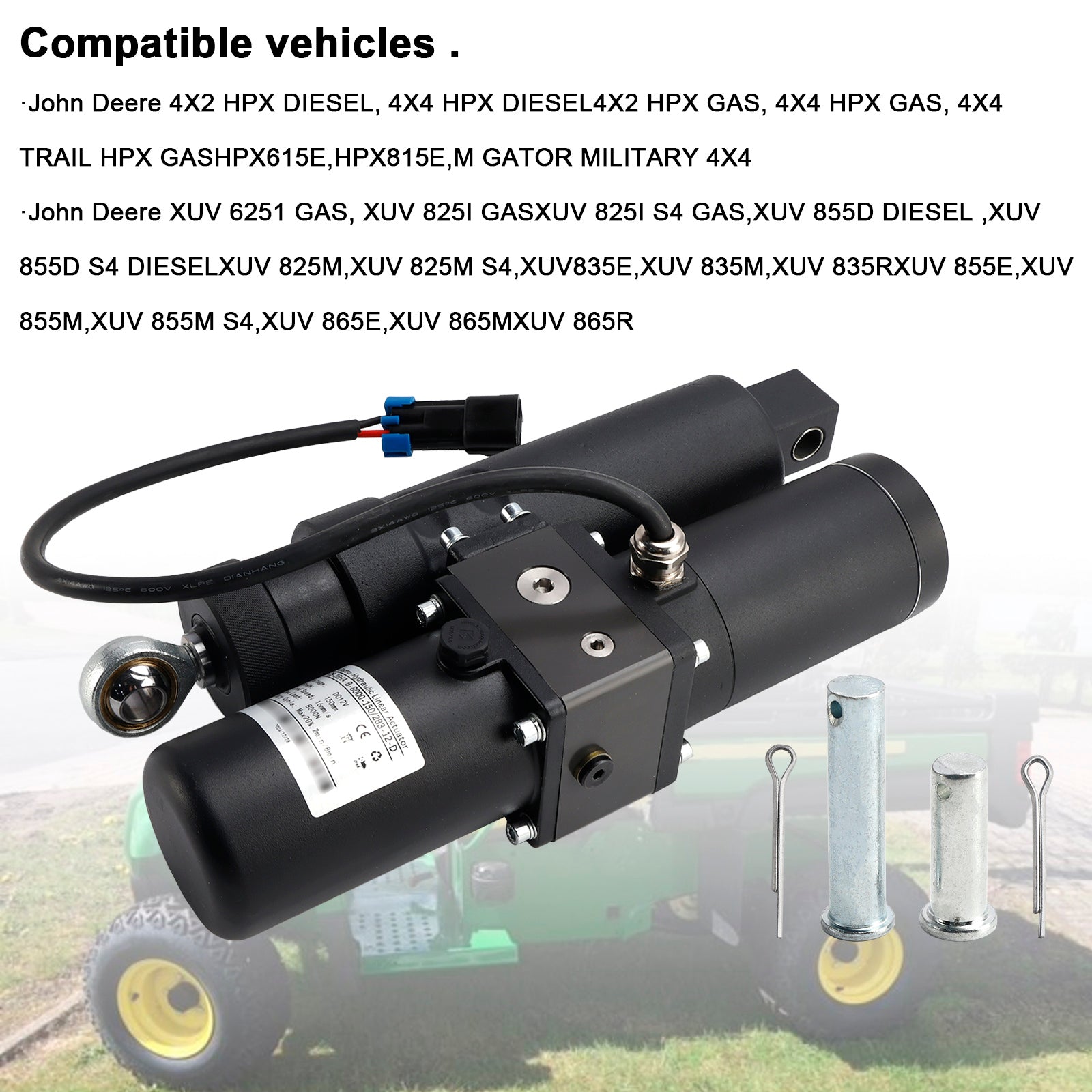 AM145903 AUC15043 Elektryczny siłownik podnoszenia z pudełka obciążenia Gator dla John Deere HPX XUV