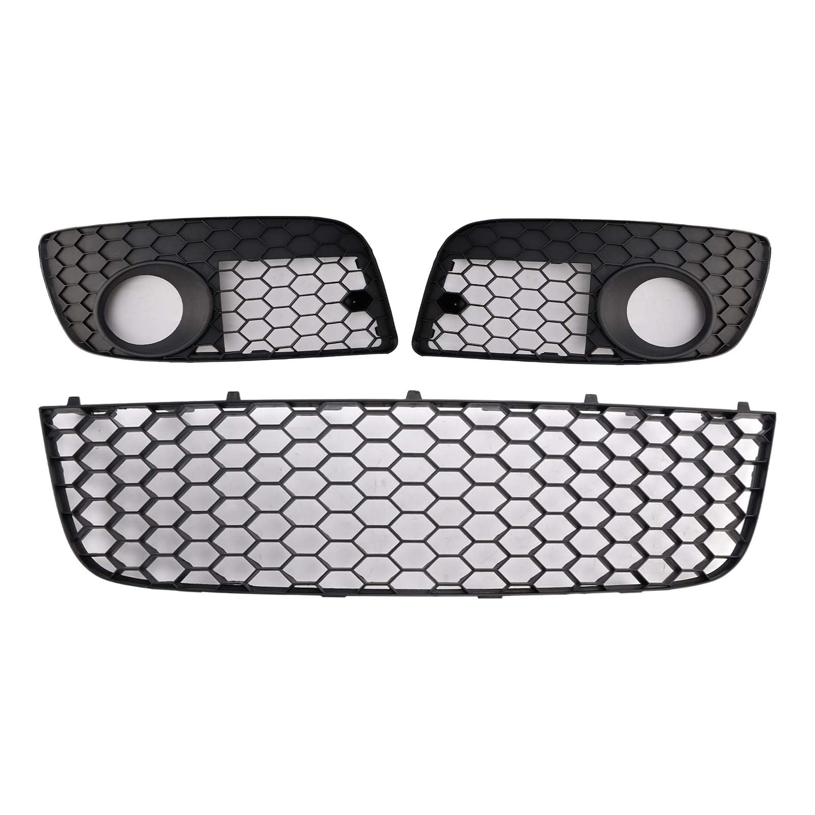 Griglia inferiore del paraurti anteriore + copertura fendinebbia (3 pezzi) per VW Golf MK5 GTI (2006-2009)