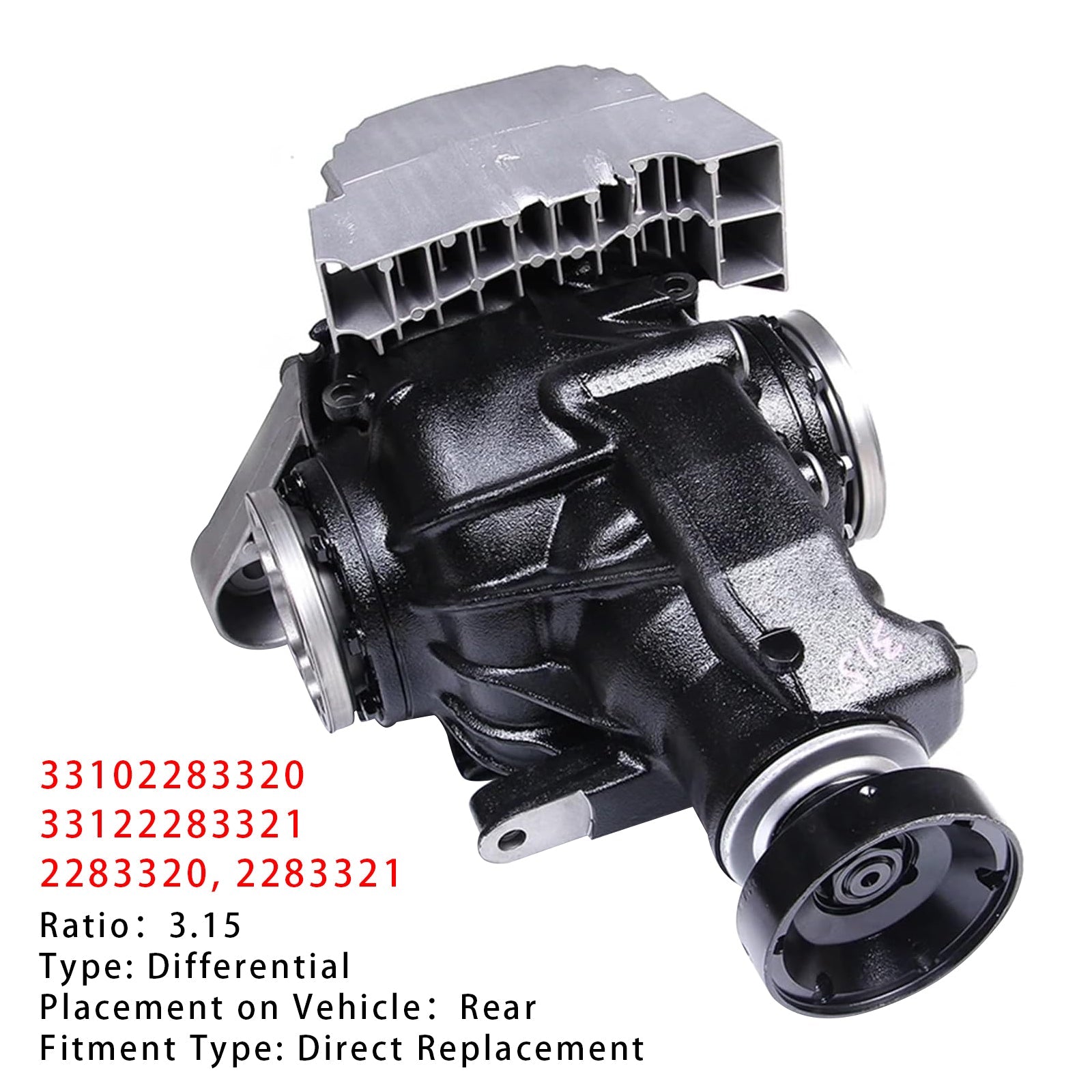 Achter differentieel BMW E90 E92 E93 M3 S65, rapport 3.15, 2283320