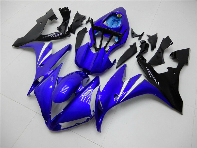 Zestaw plastikowych owiewek ABS z połyskiem w kolorze niebieskim, pasujący do Yamaha YZF R1 2004-2006