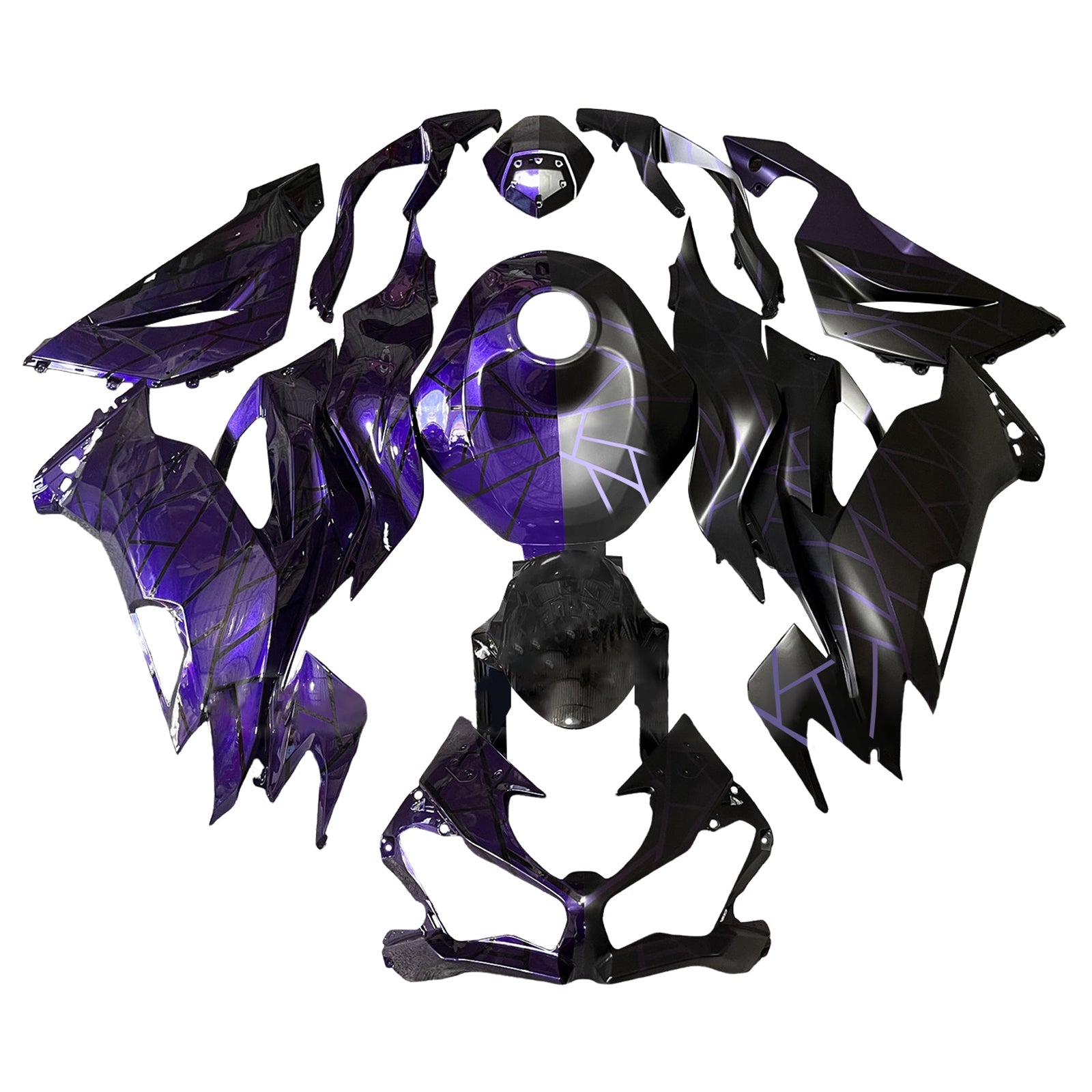 Kit di carenatura a iniezione, corpo in plastica ABS per Kawasaki ZX6R 2019-2023