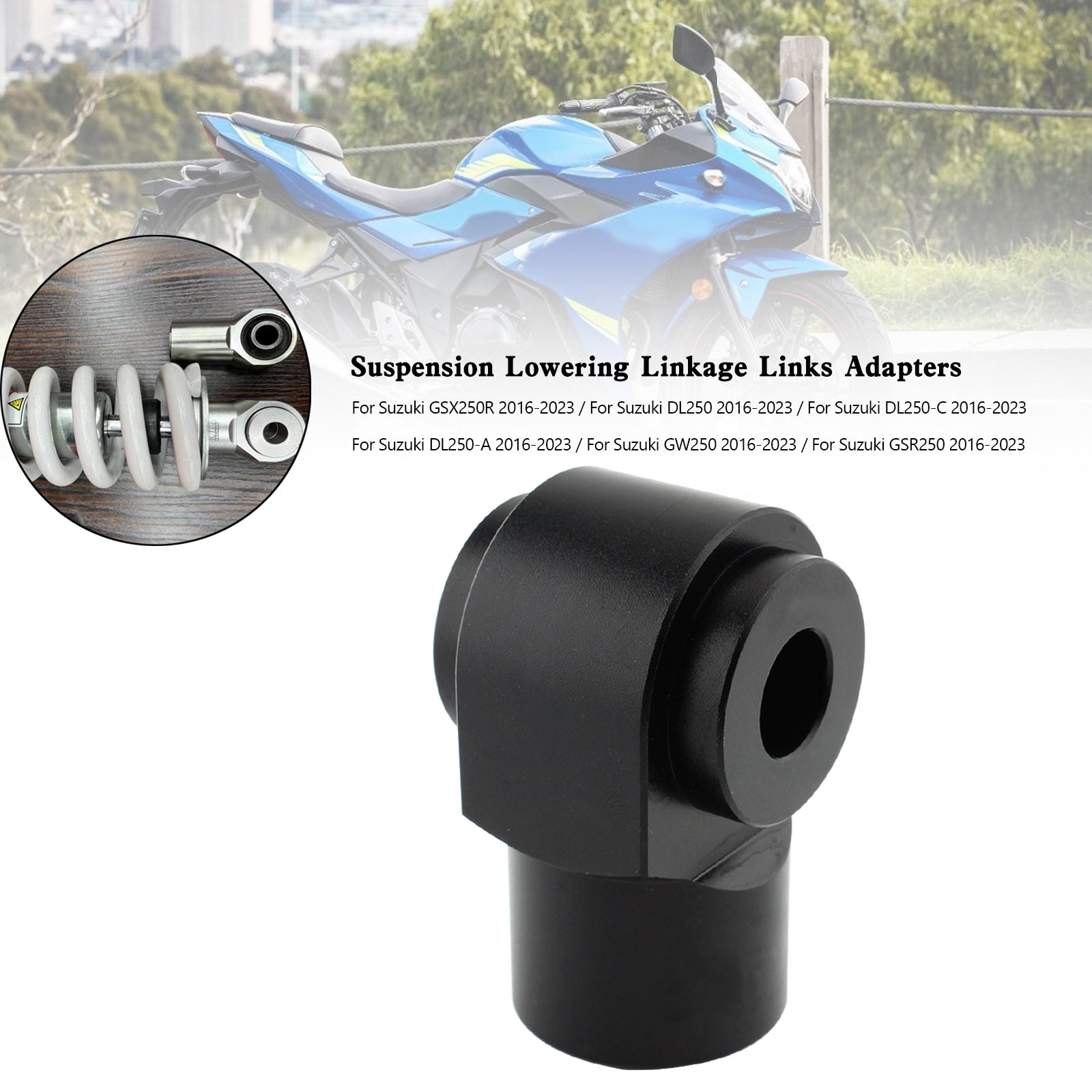 Suzuki GSR250R DL250 GW250 GSX250R Veringsstangenset voor verlaging, zwart