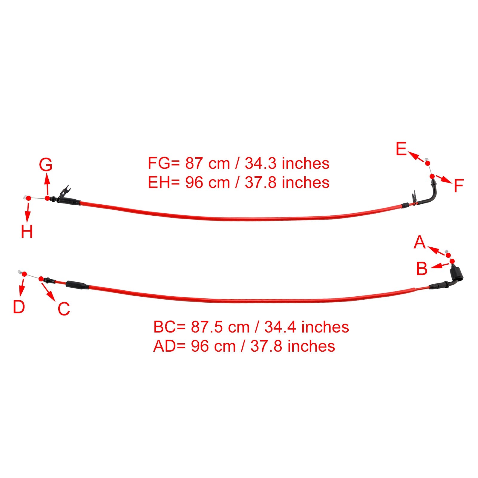 Cable acelerador rojo para Suzuki GSXR1000 2017-2023