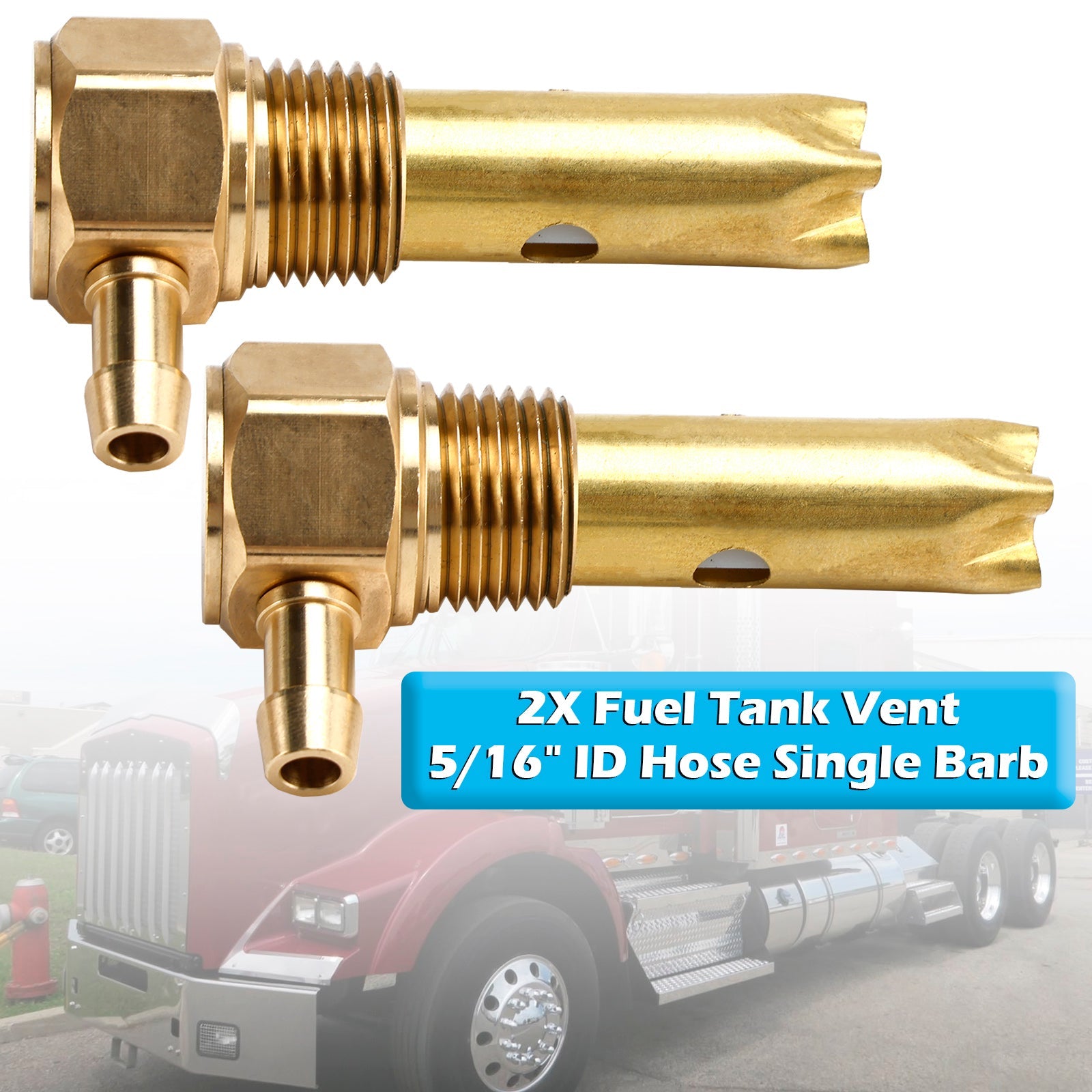 2 tubi da 5/16"" diametro interno, raccordo serbatoio carburante a barilotto singolo, 20560284, per Kenworth Volvo