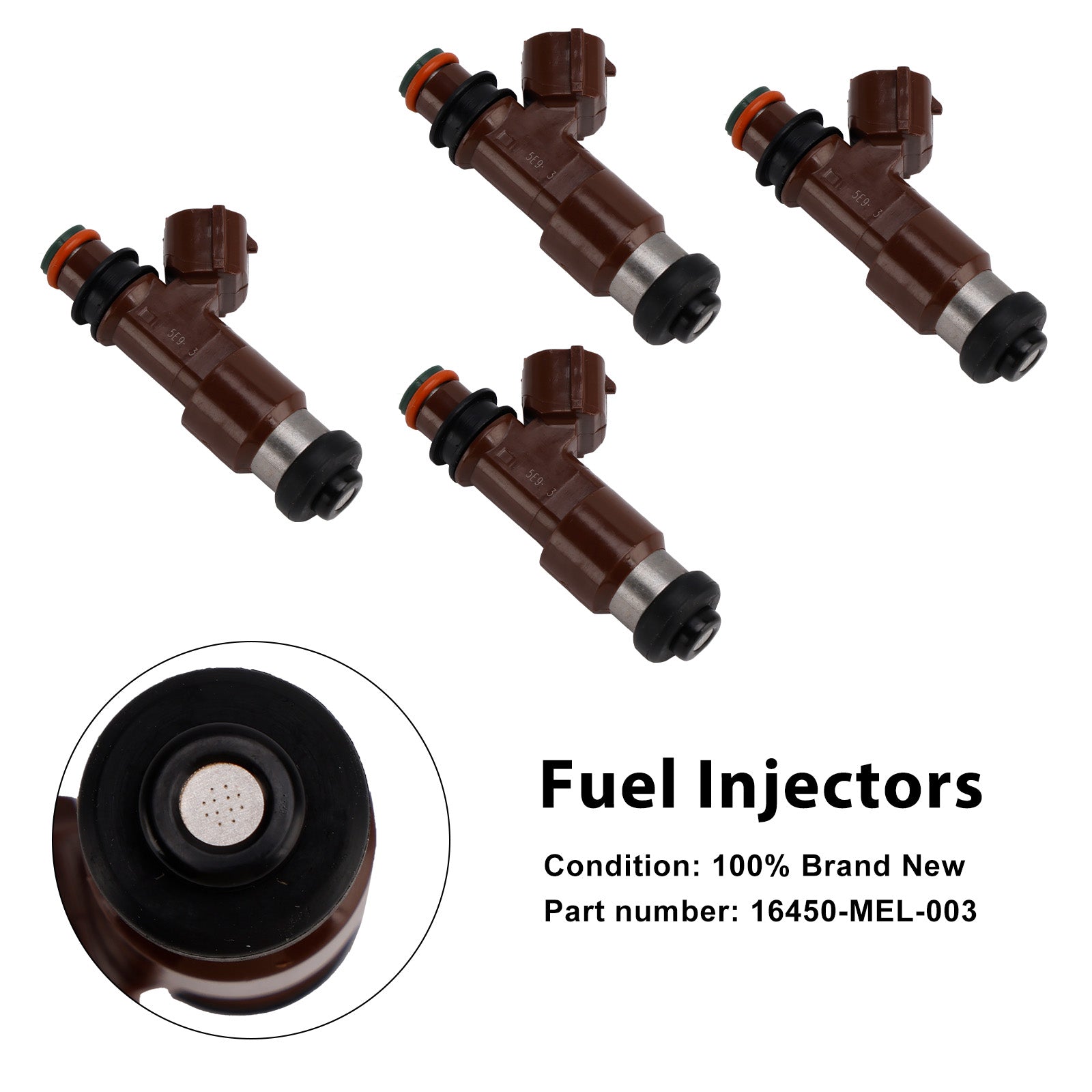 Brandstofinjectoren compatibel met Honda CBR1000RR VFR800 VFR800F CB1300 16450-MEL-003 (4 stuks)