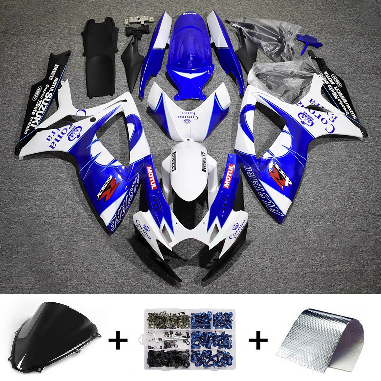 Komplet oklepa z vbrizgano ABS plastiko za Suzuki GSXR 600/750 2006-2007 K6