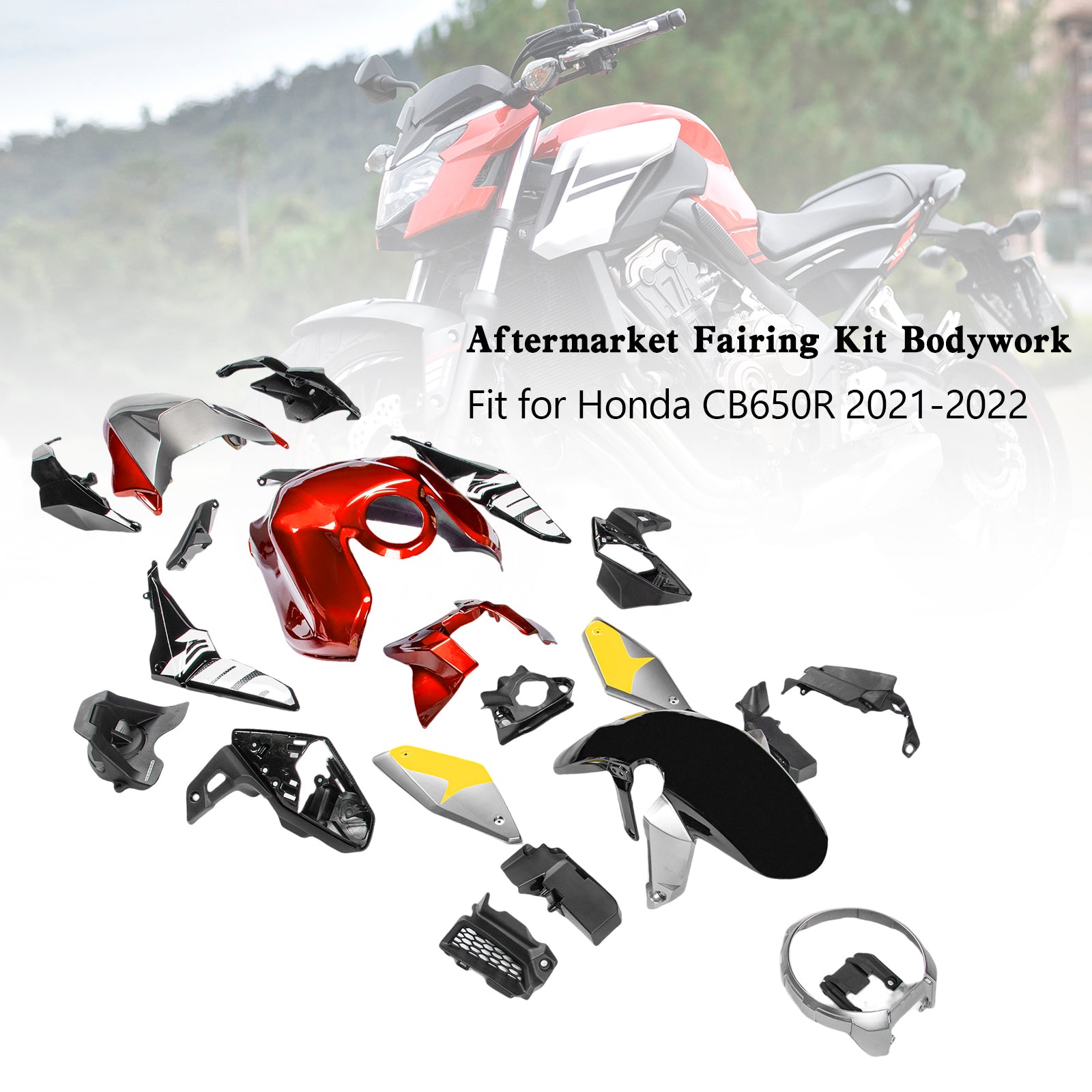 Carénage de moulage par injection en plastique ABS adapté pour Honda CB 650 R CB650R 2021-2023 16#