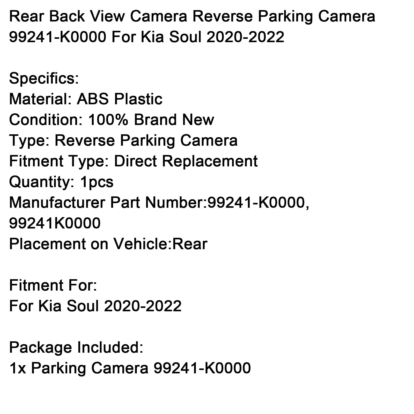 Vzvratna kamera za Kia Soul 2020-2022 (99241-K0000)