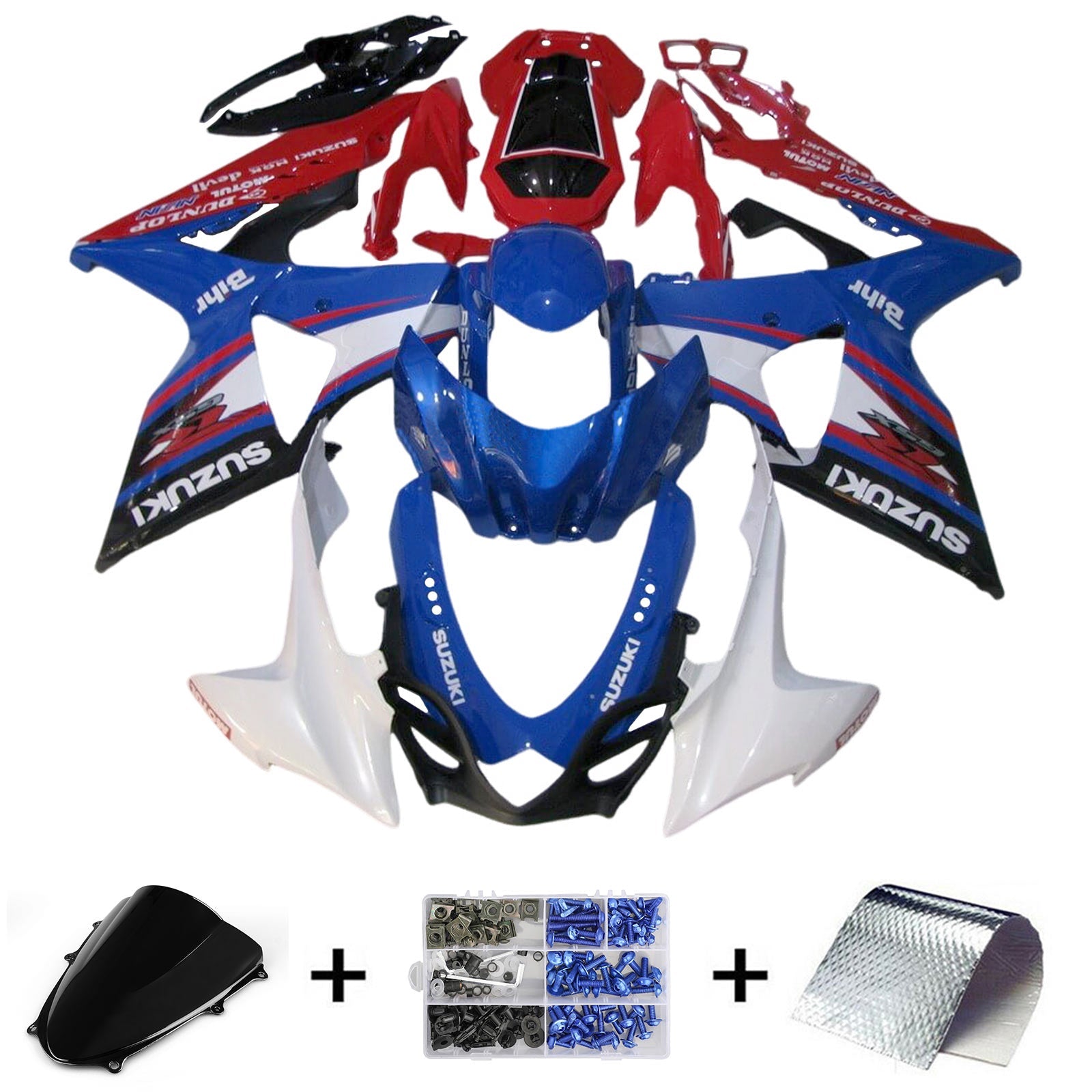 Kit carena iniezione Suzuki GSXR1000 K9 2009-2016 Carrozzeria in plastica ABS